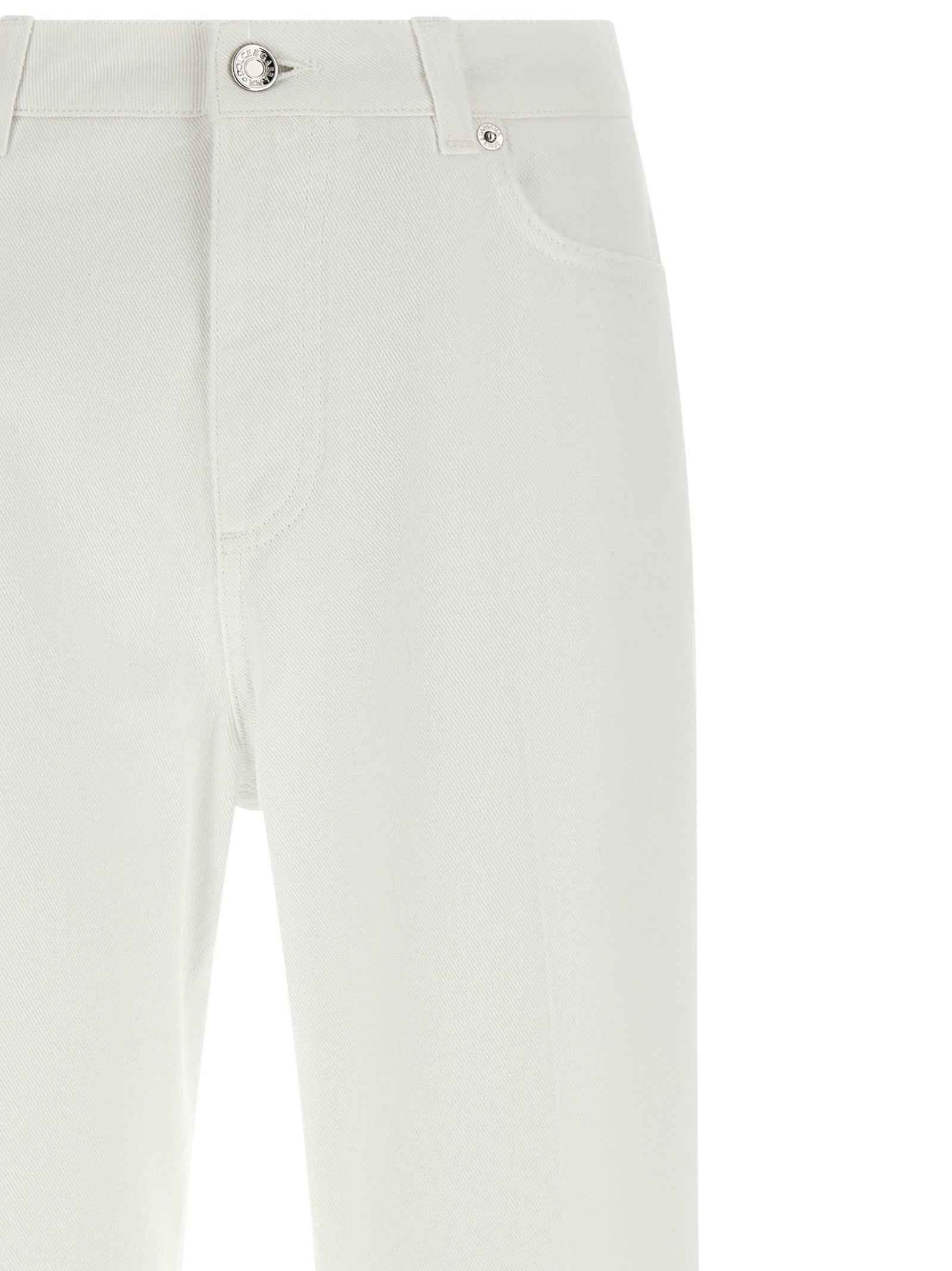 Dolce & Gabbana White Cotton Flared Jeans