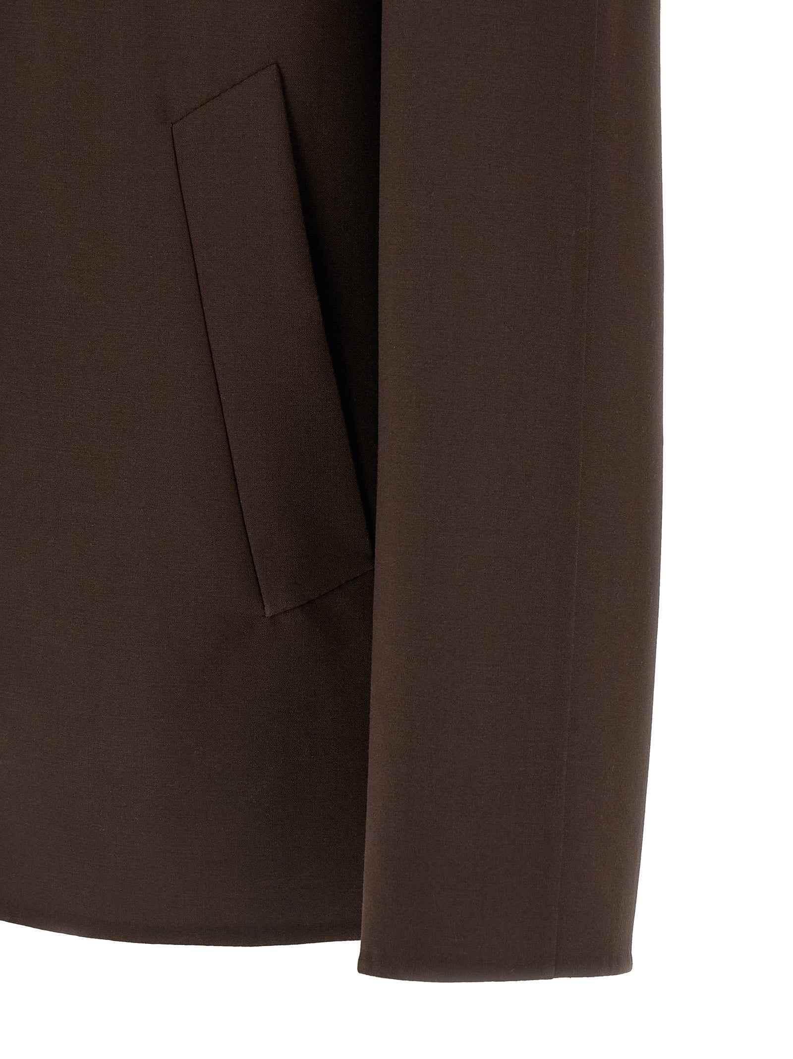 Herno Brown Polyester Full-Length Jacket