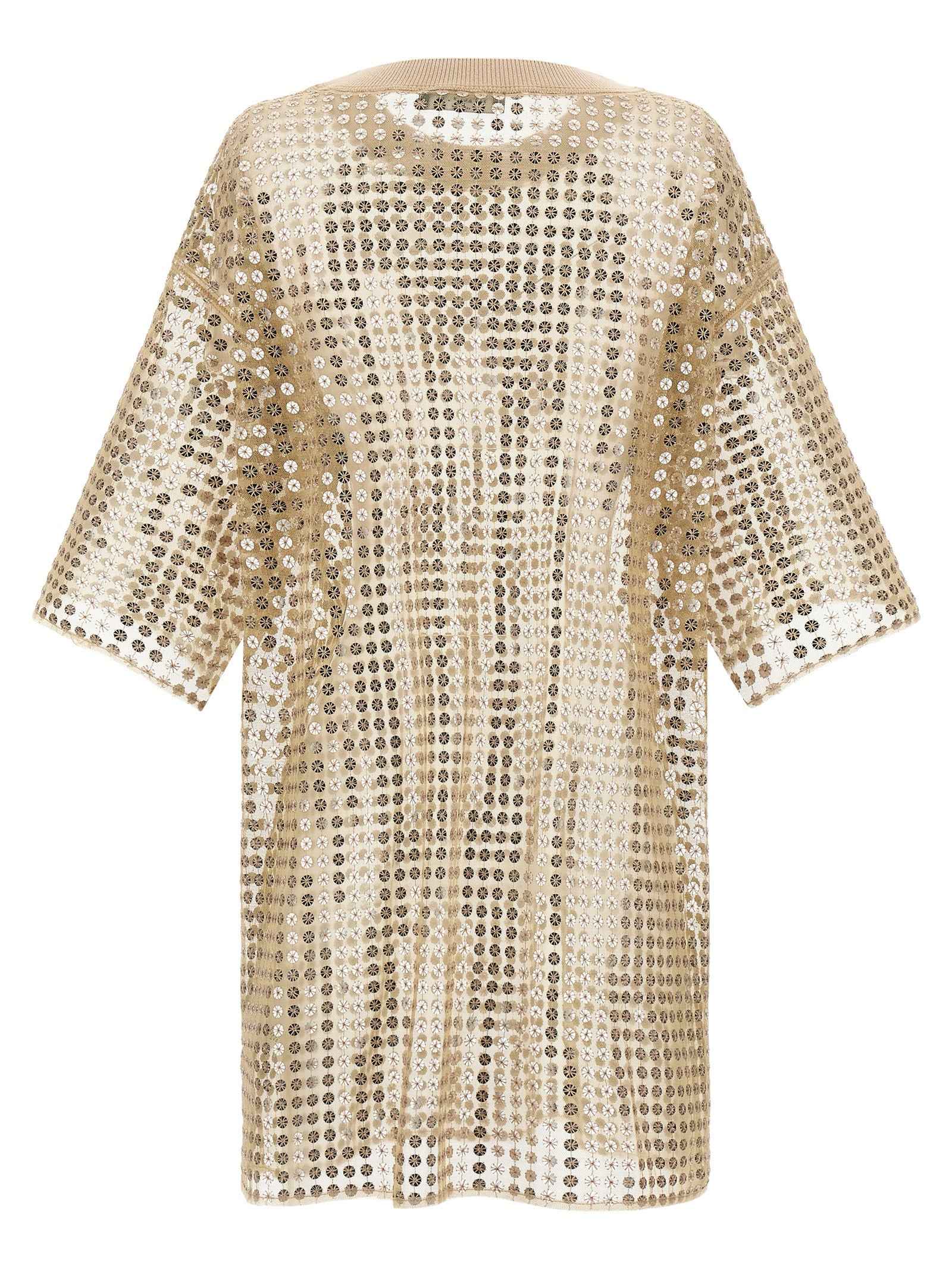 Fabiana Filippi Beige Polyester Short Dress