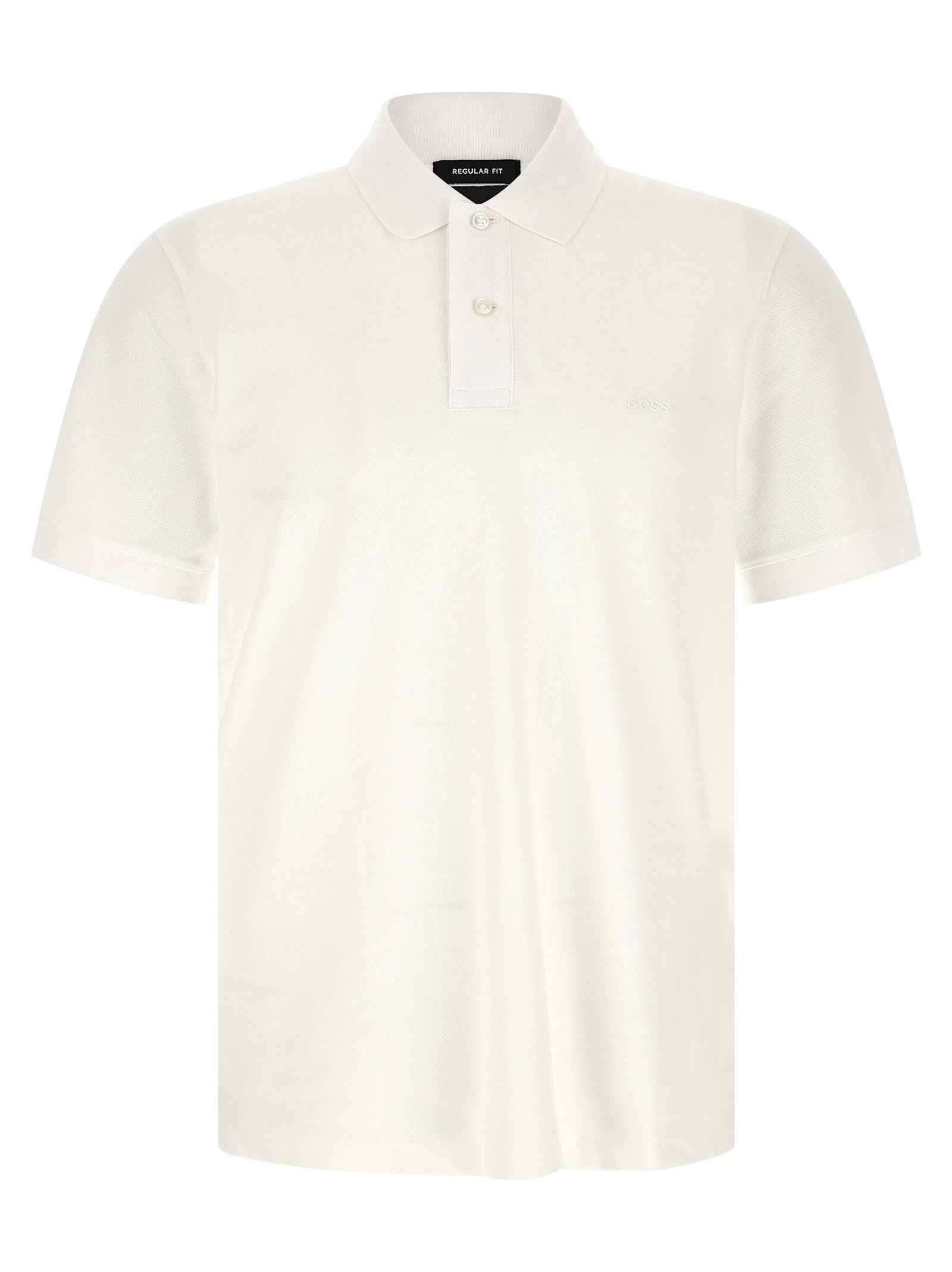 Hugo Boss White Cotton Polo Shirt