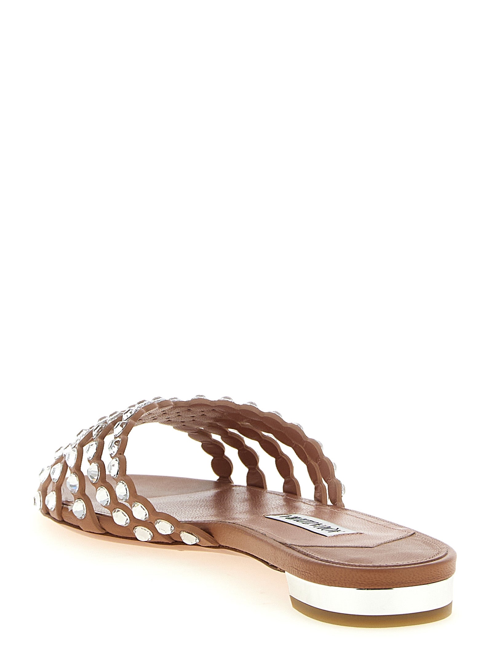 Aquazzura Multicolor Lamb Leather Slides