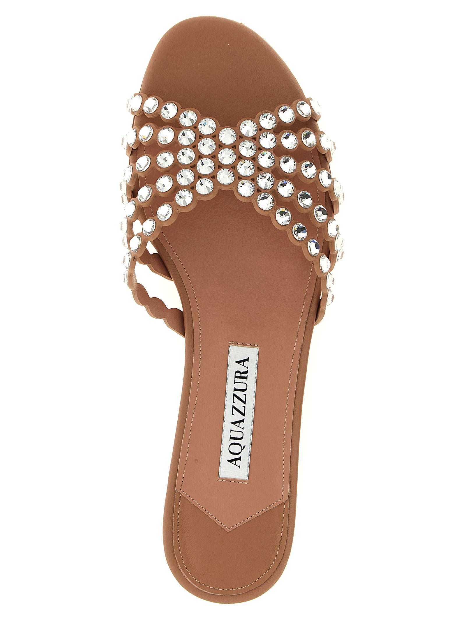Aquazzura Multicolor Lamb Leather Slides
