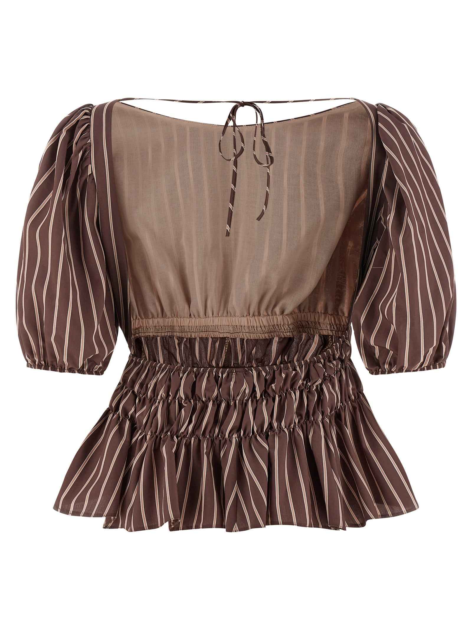 PINKO Brown Viscose Pattern Shirt