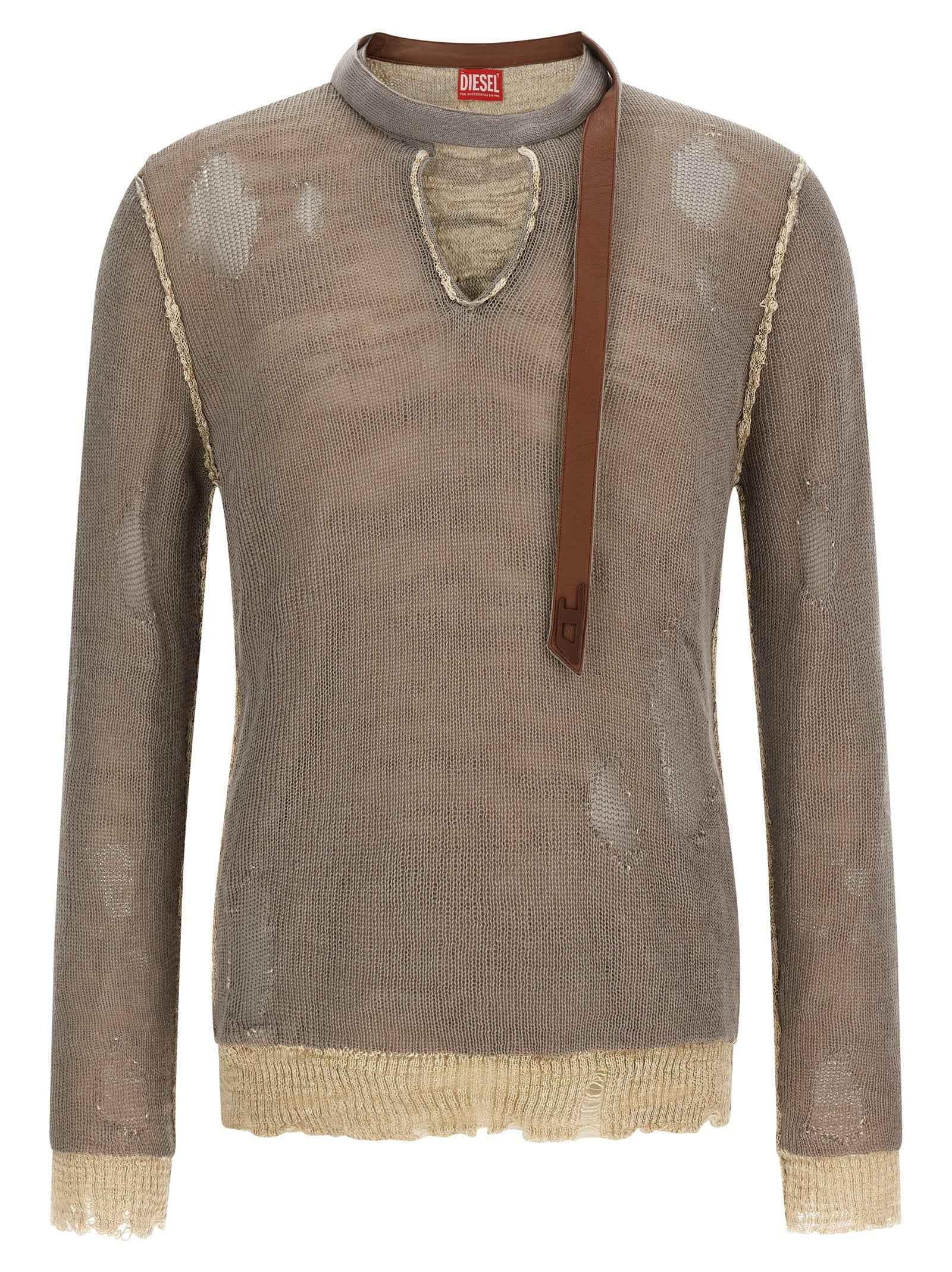 Diesel Gray Cotton Cardigan