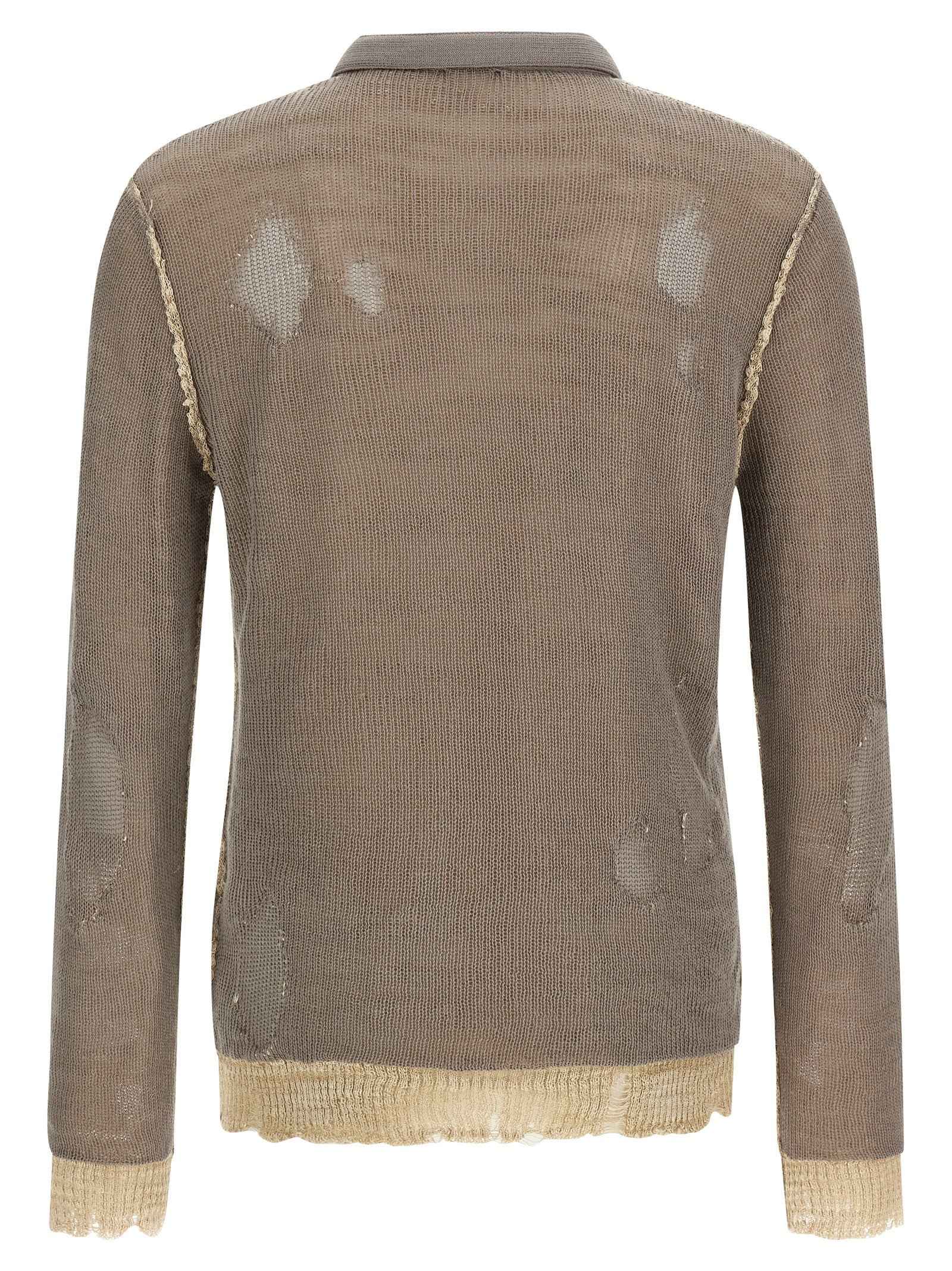 Diesel Gray Cotton Cardigan