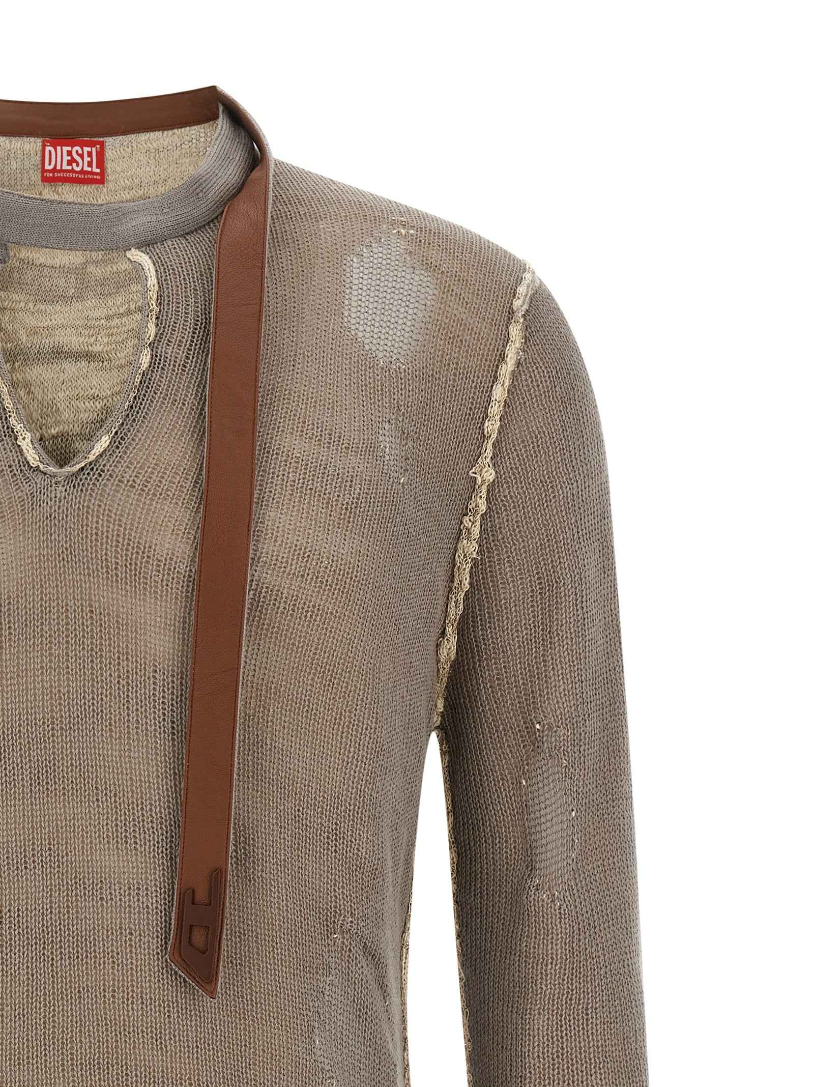 Diesel Gray Cotton Cardigan