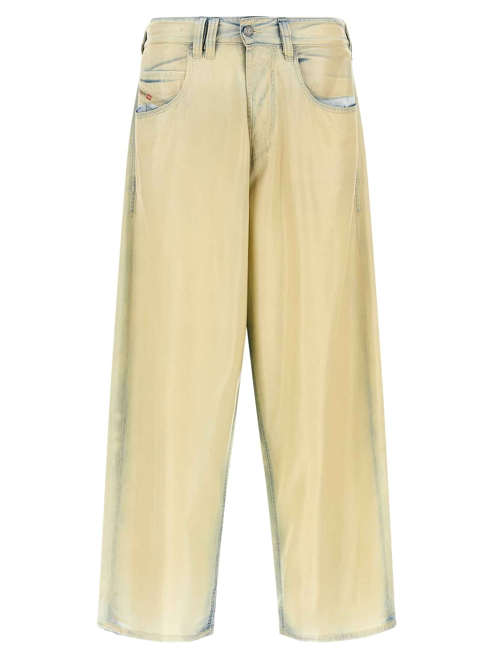 Diesel Beige Lyocell Jeans Denim