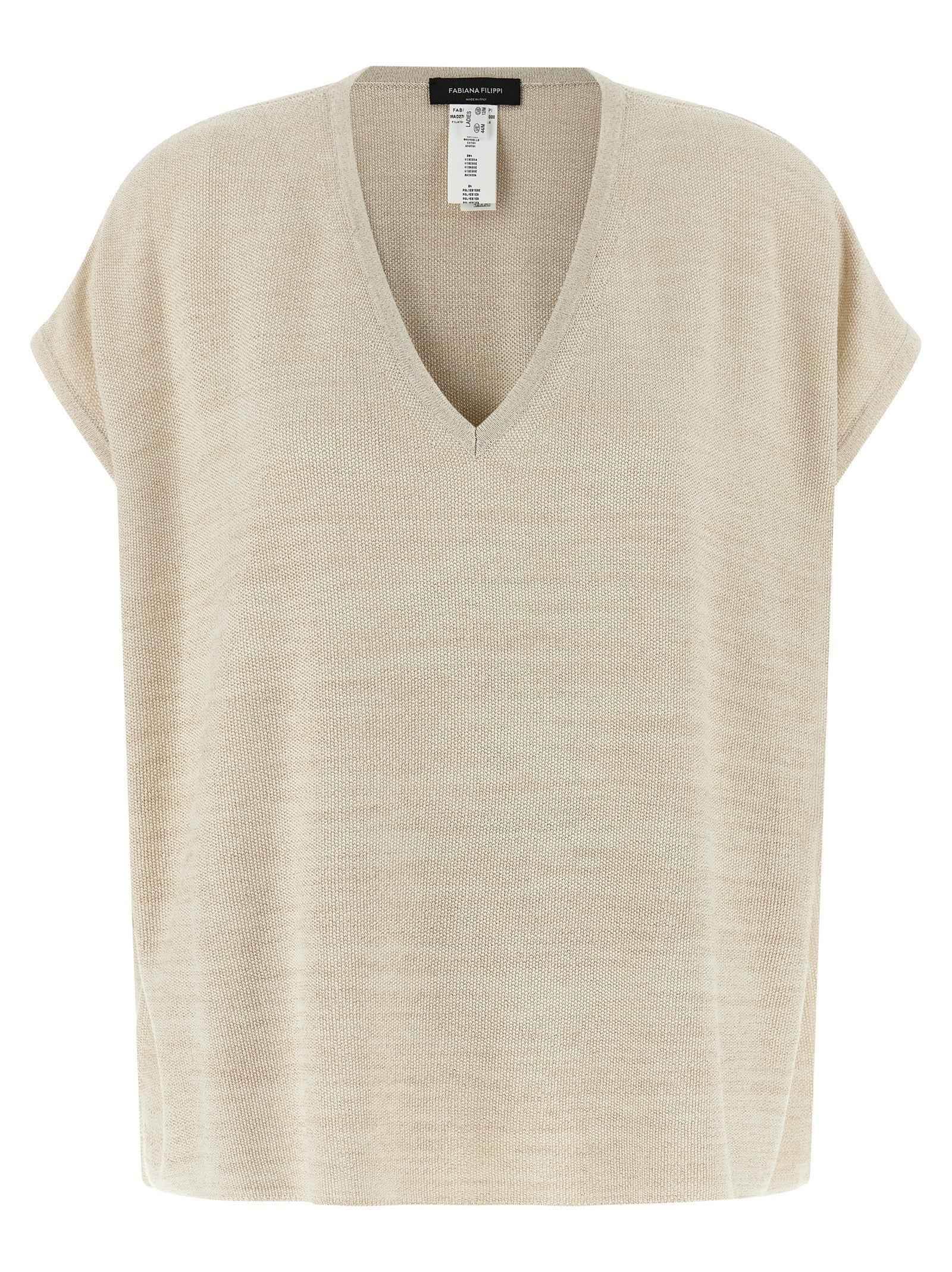 Fabiana Filippi Gold Cotton Cardigan