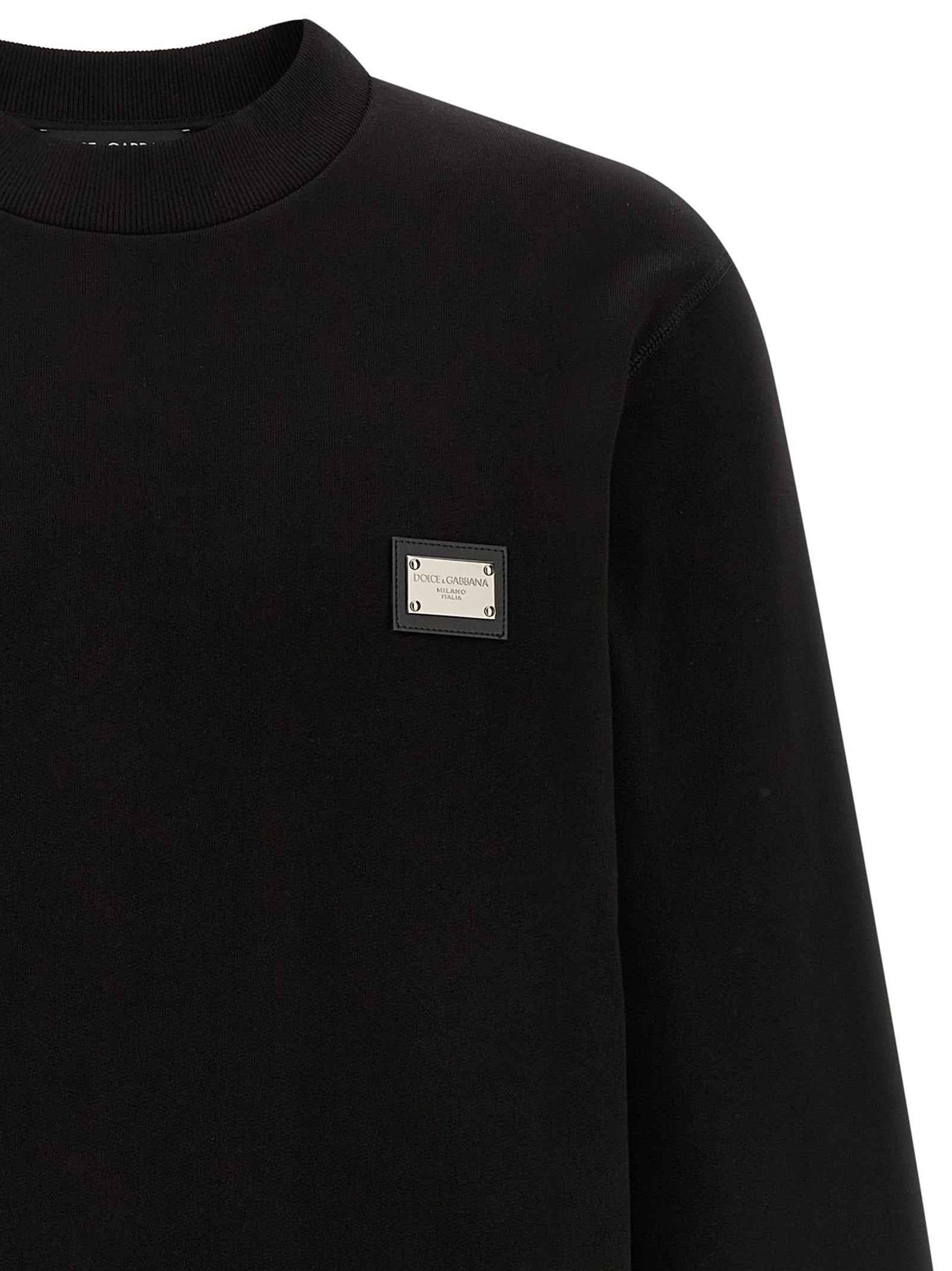 Dolce & Gabbana Black Cotton Sweatshirt