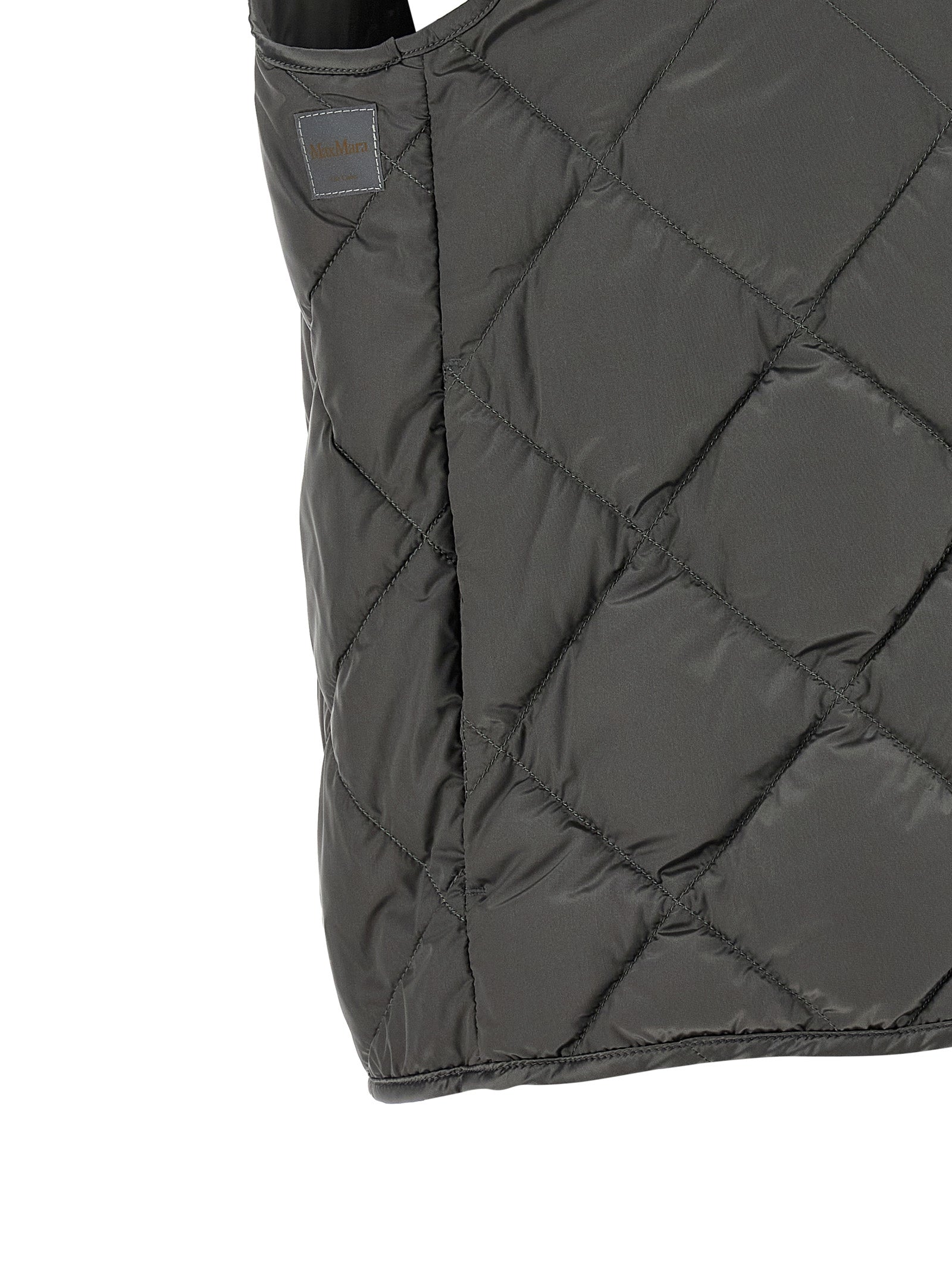 Max Mara Gray Polyamide Sleeveless Jacket