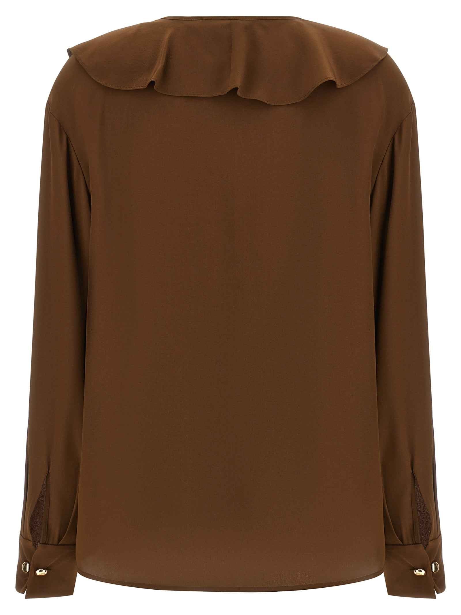 Max Mara Brown Silk Blouse