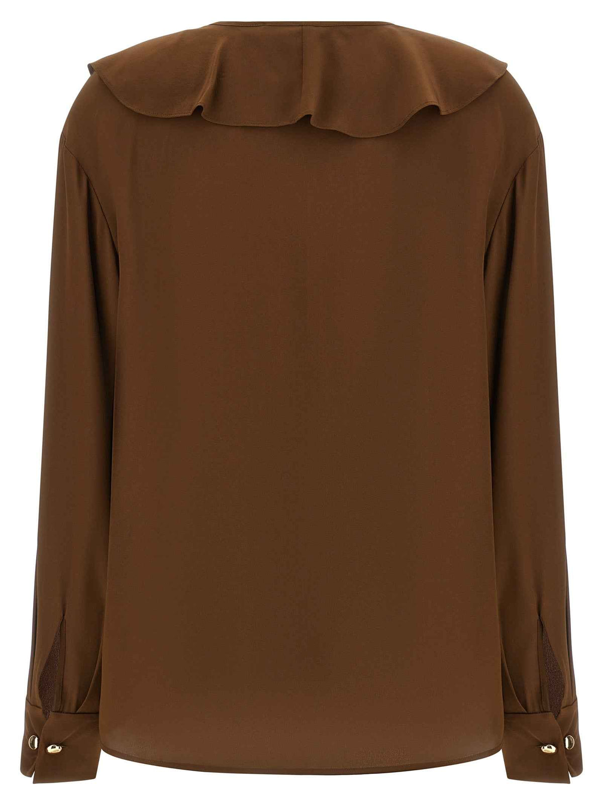 Max Mara Brown Silk Blouse