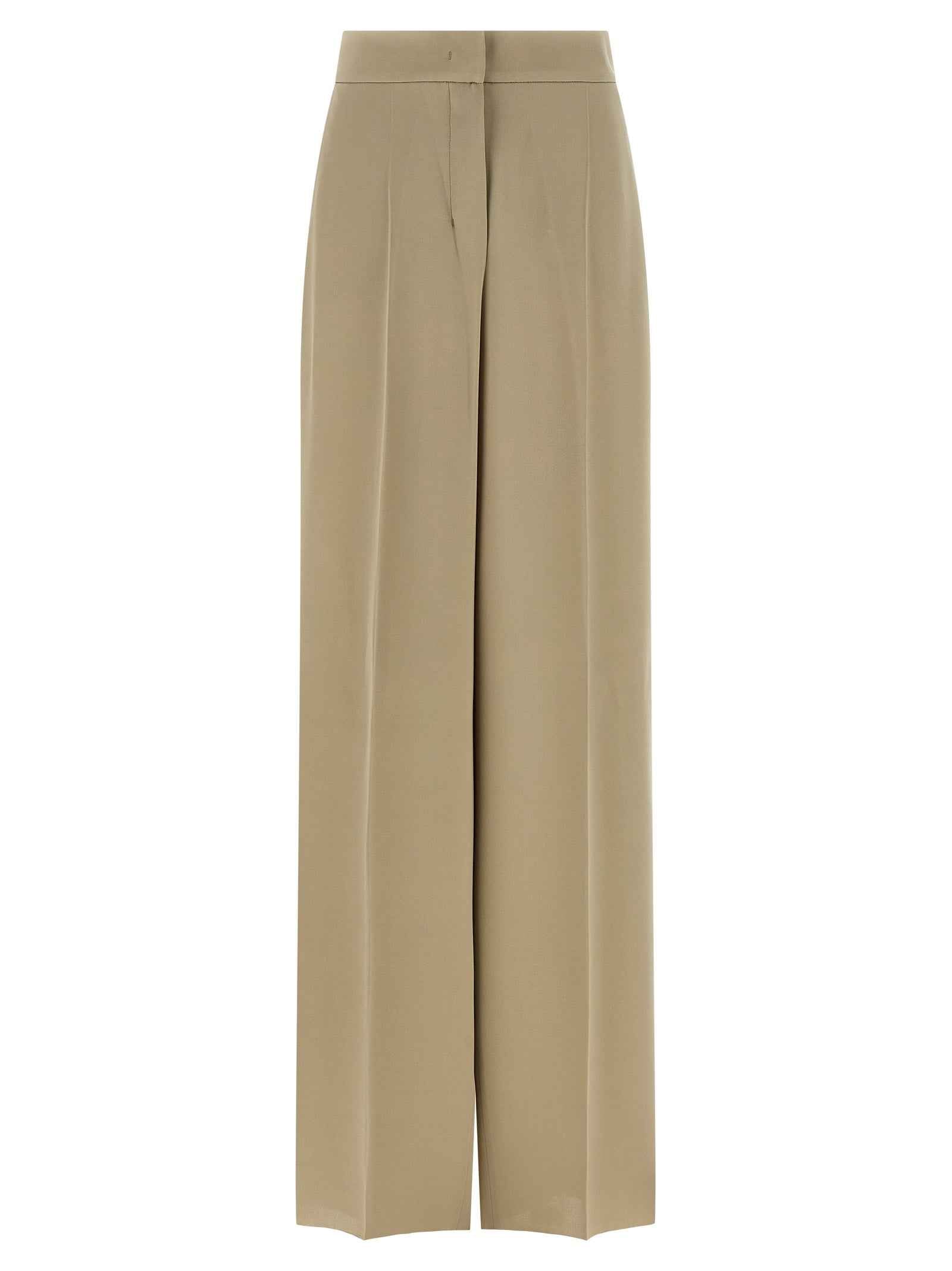 Max Mara Beige Silk Dress Pants
