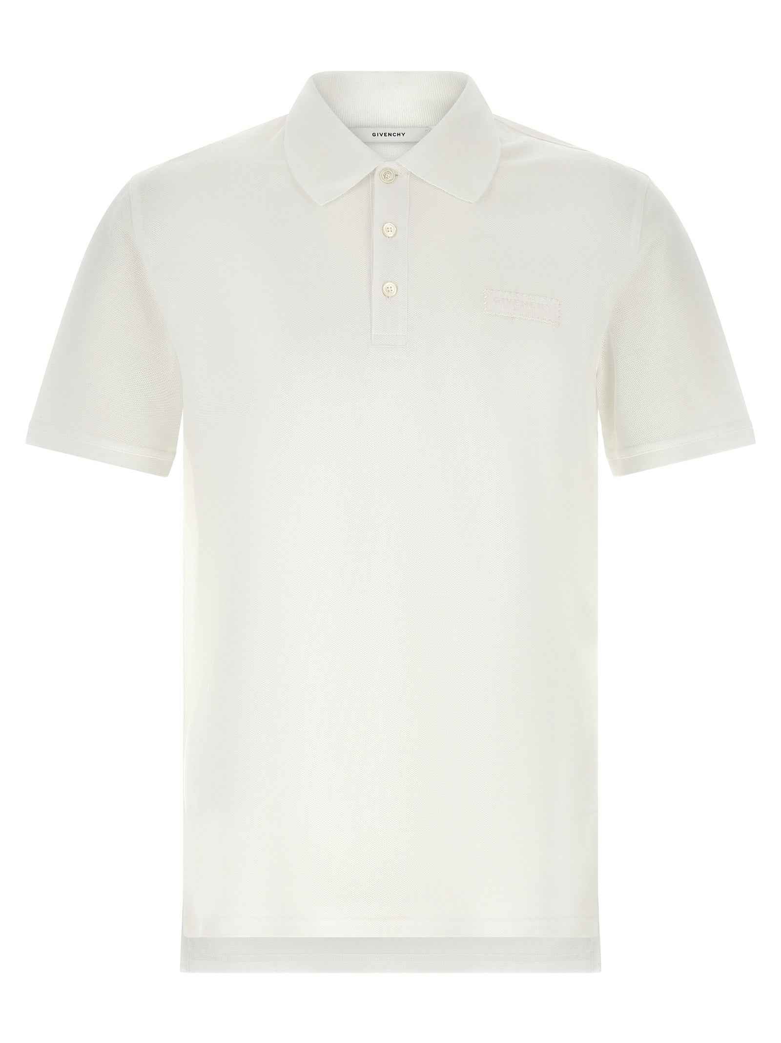 Givenchy White Cotton Polo Shirt