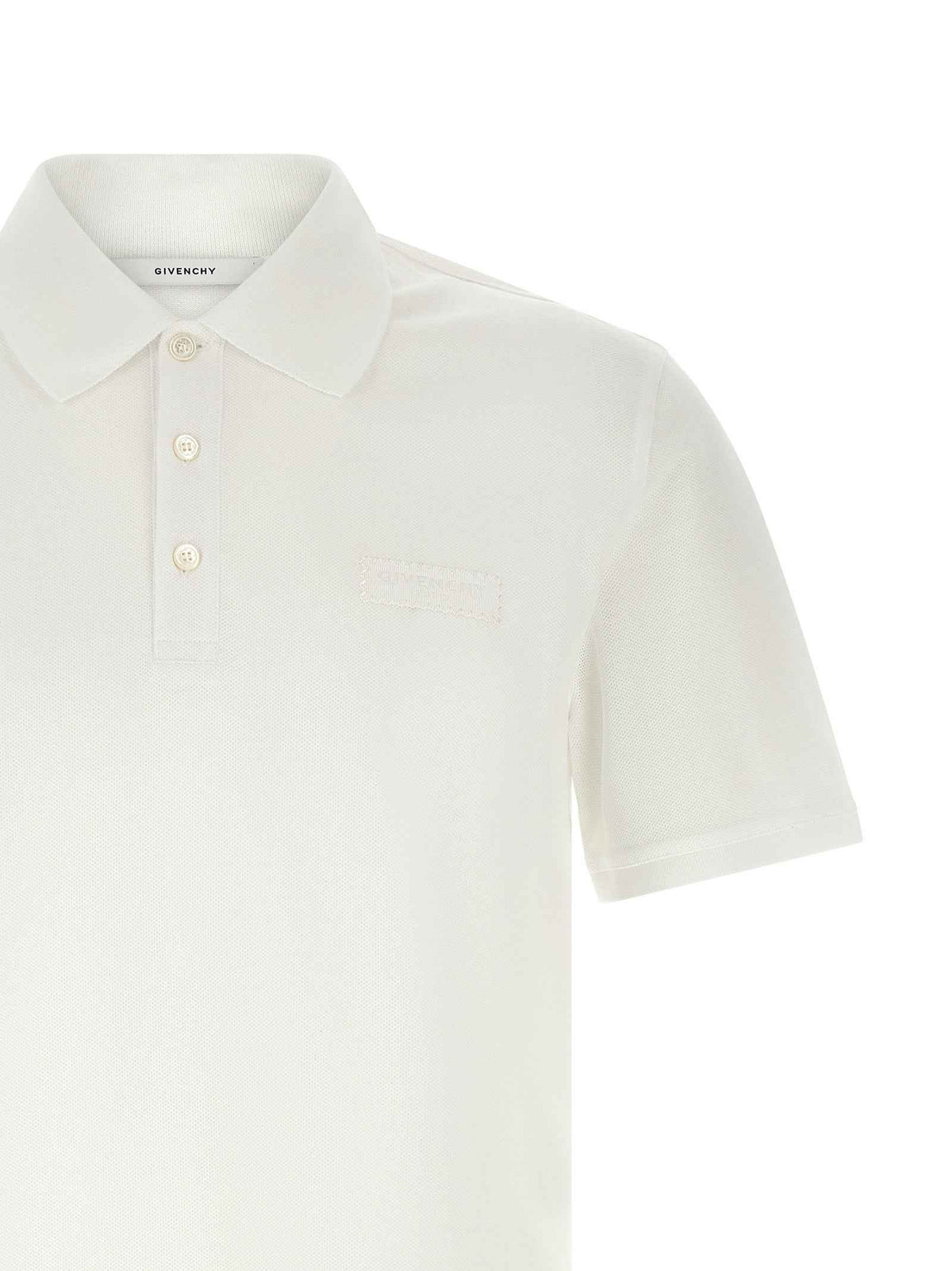 Givenchy White Cotton Polo Shirt