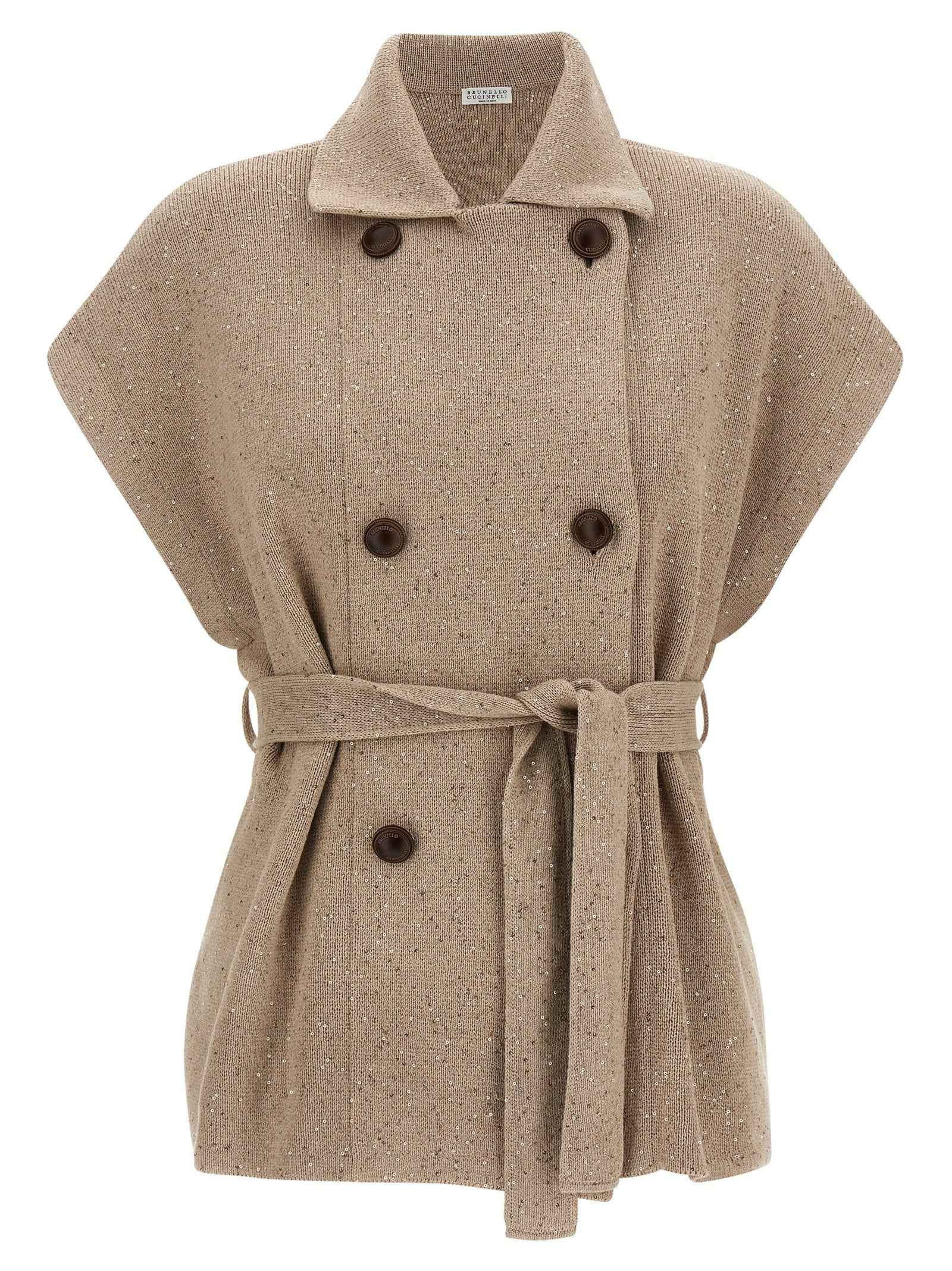 Brunello Cucinelli Beige Cotton Cardigan