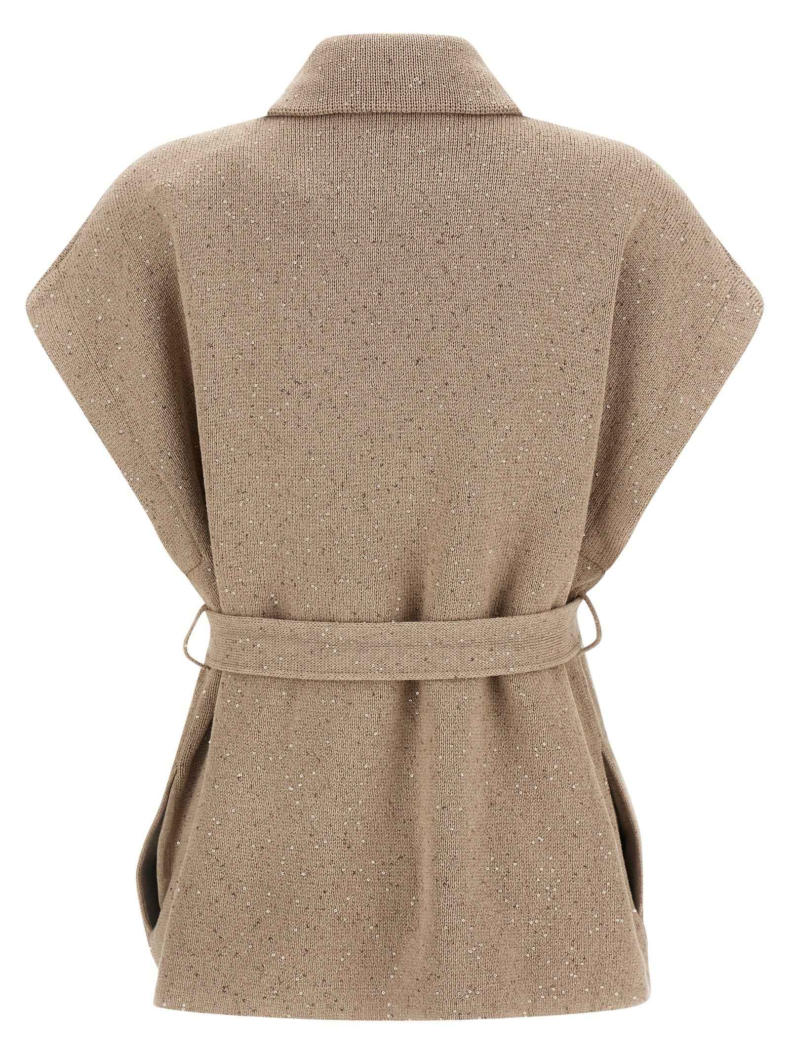 Brunello Cucinelli Beige Cotton Cardigan