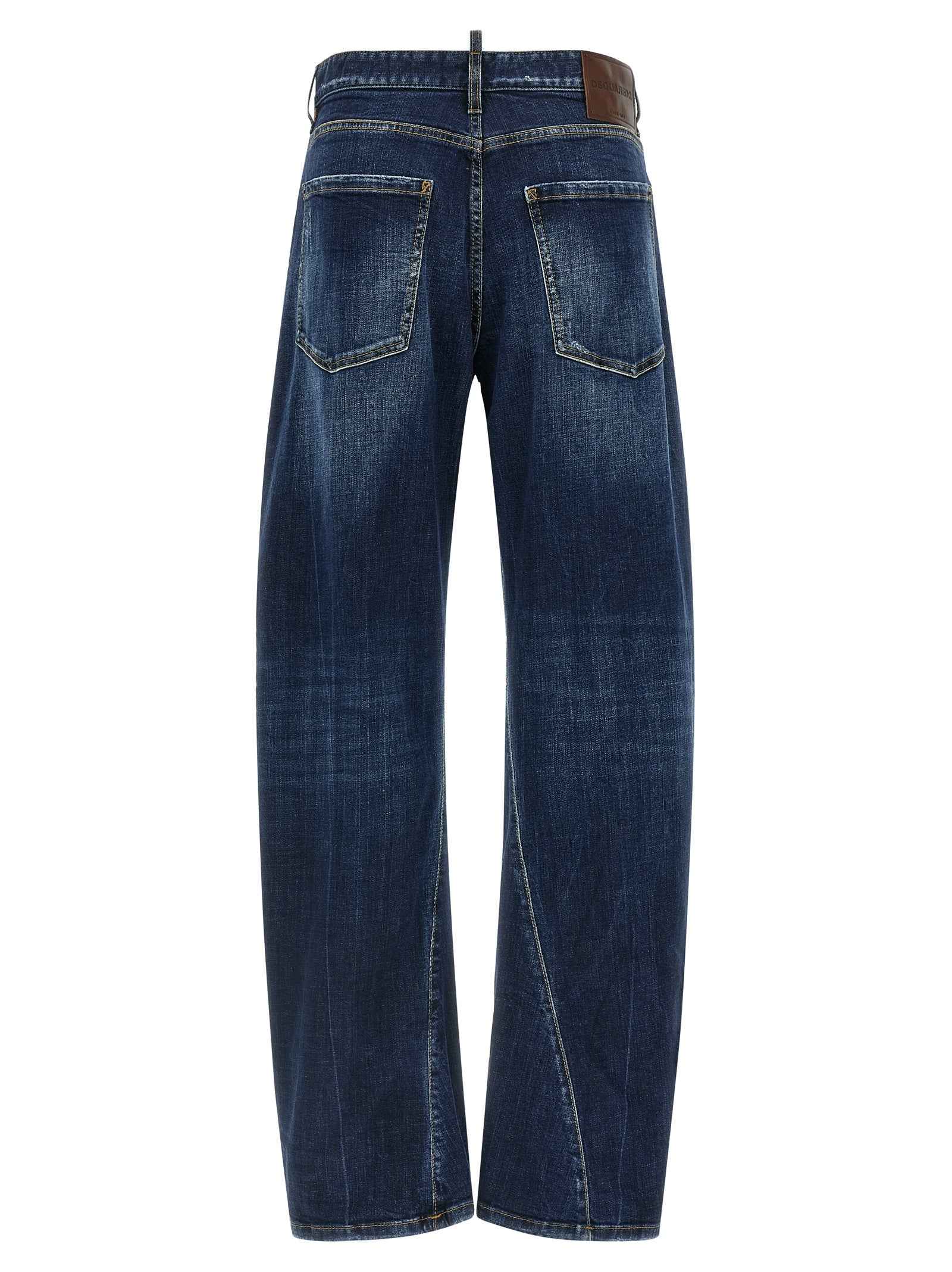 Dsquared² Blue Cotton Relaxed Fit Jeans