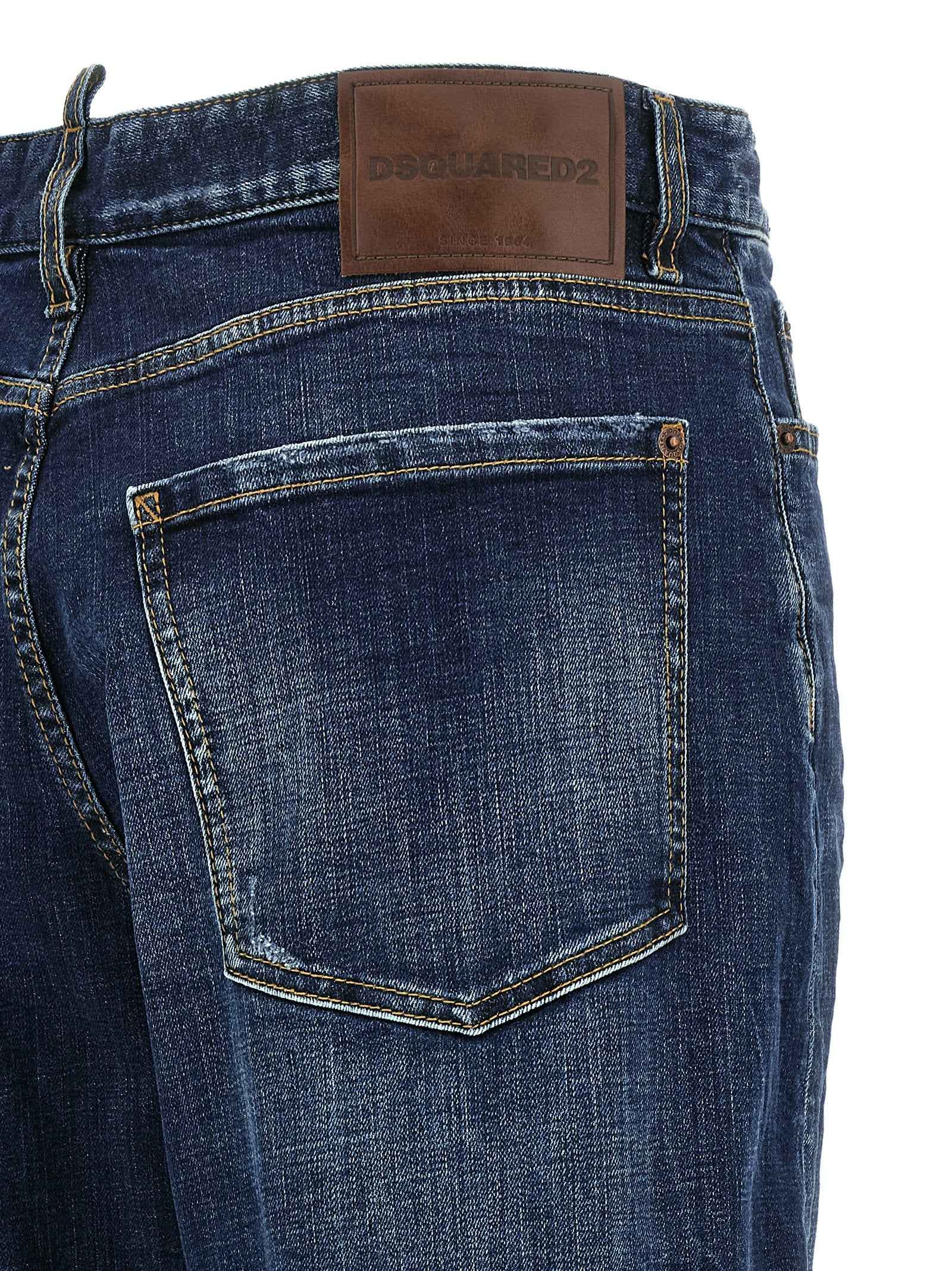 Dsquared² Blue Cotton Relaxed Fit Jeans