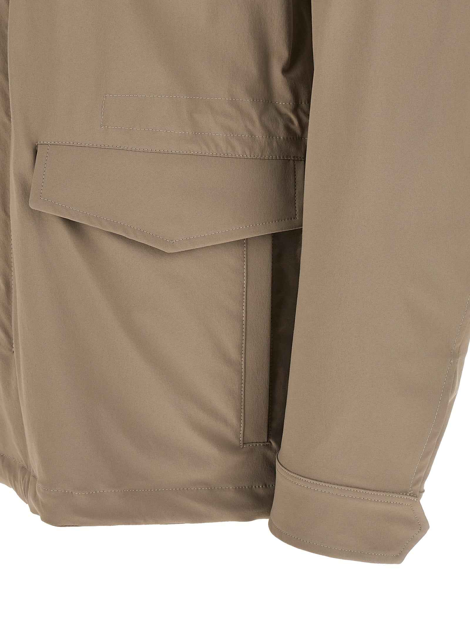 Herno Beige Polyamide Full-Length Jacket