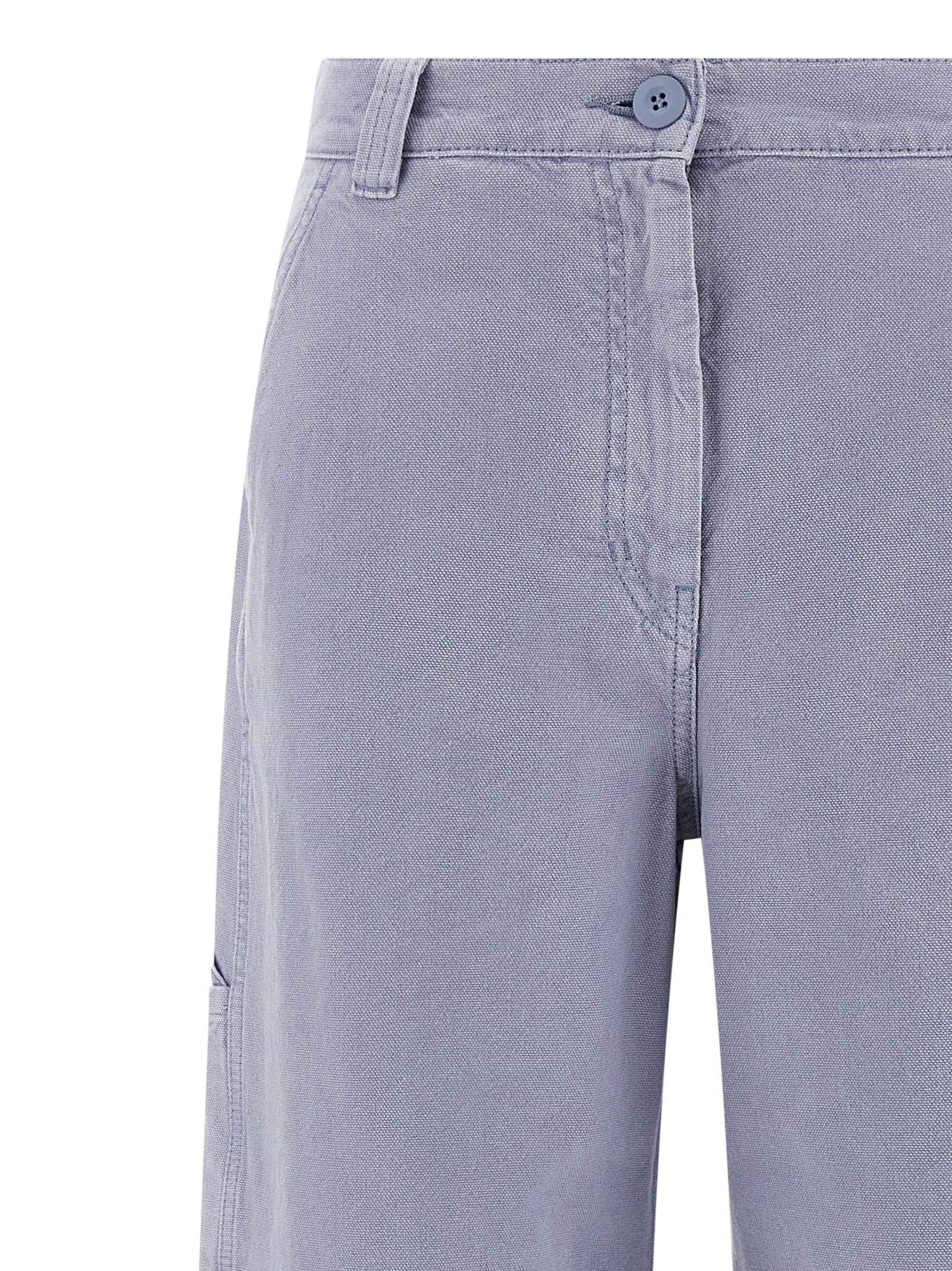Max Mara Purple Cotton Casual Pants