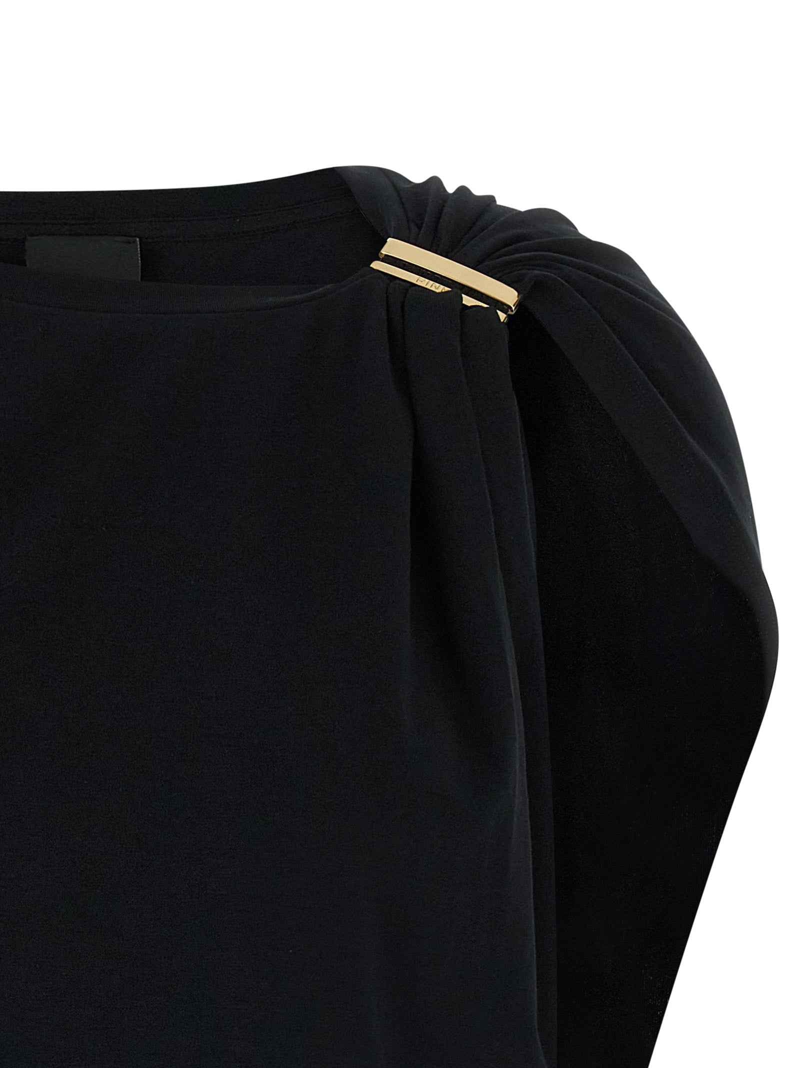 PINKO Black Cotton Tank Tops