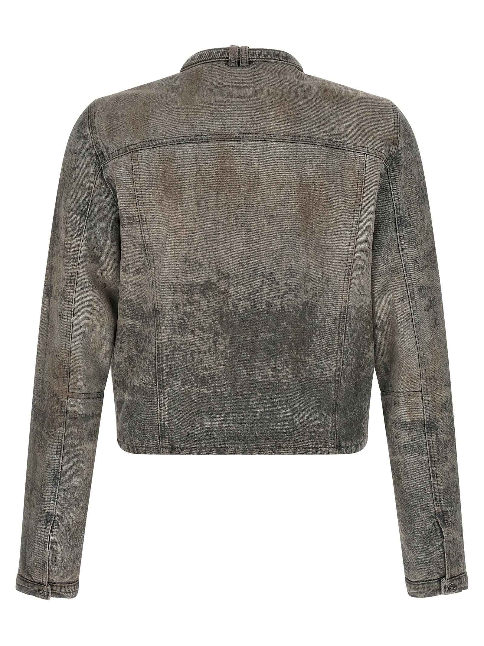 Diesel Gray Cotton Denim Jacket
