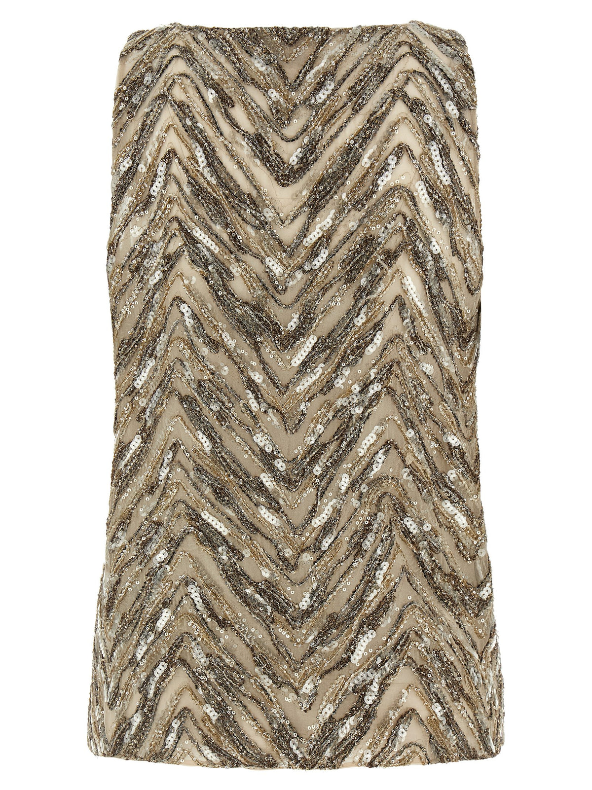 Brunello Cucinelli Beige Silk Tank Tops