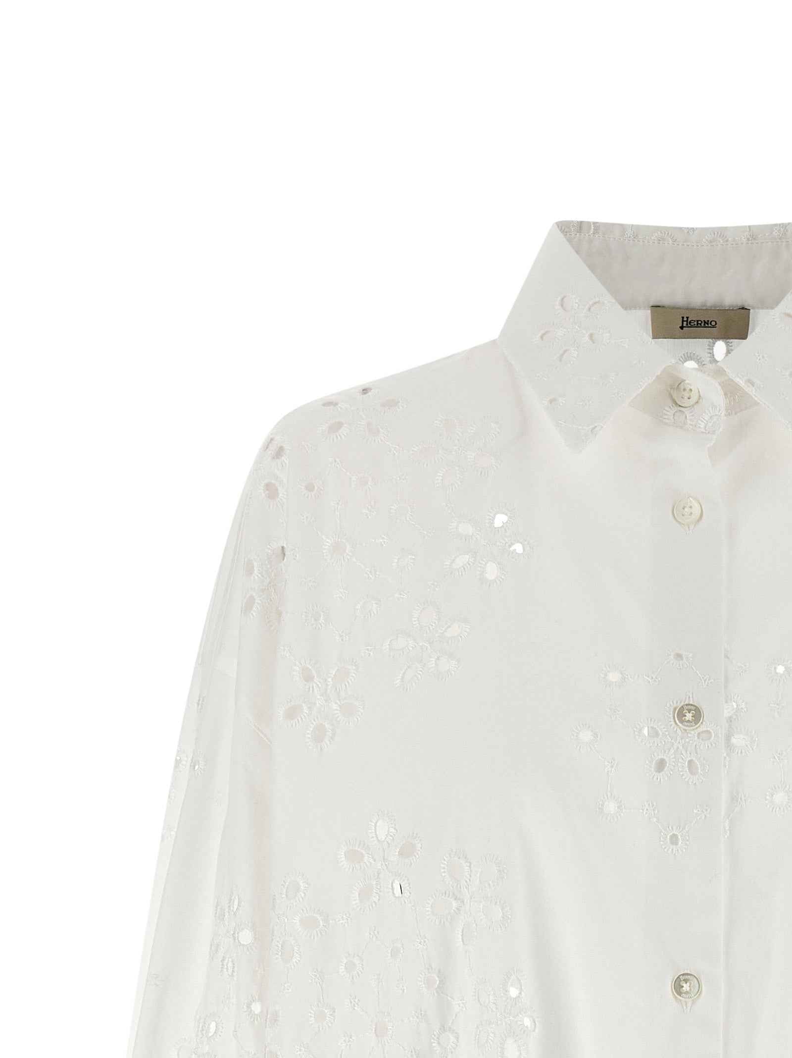 Herno White Cotton Blouse
