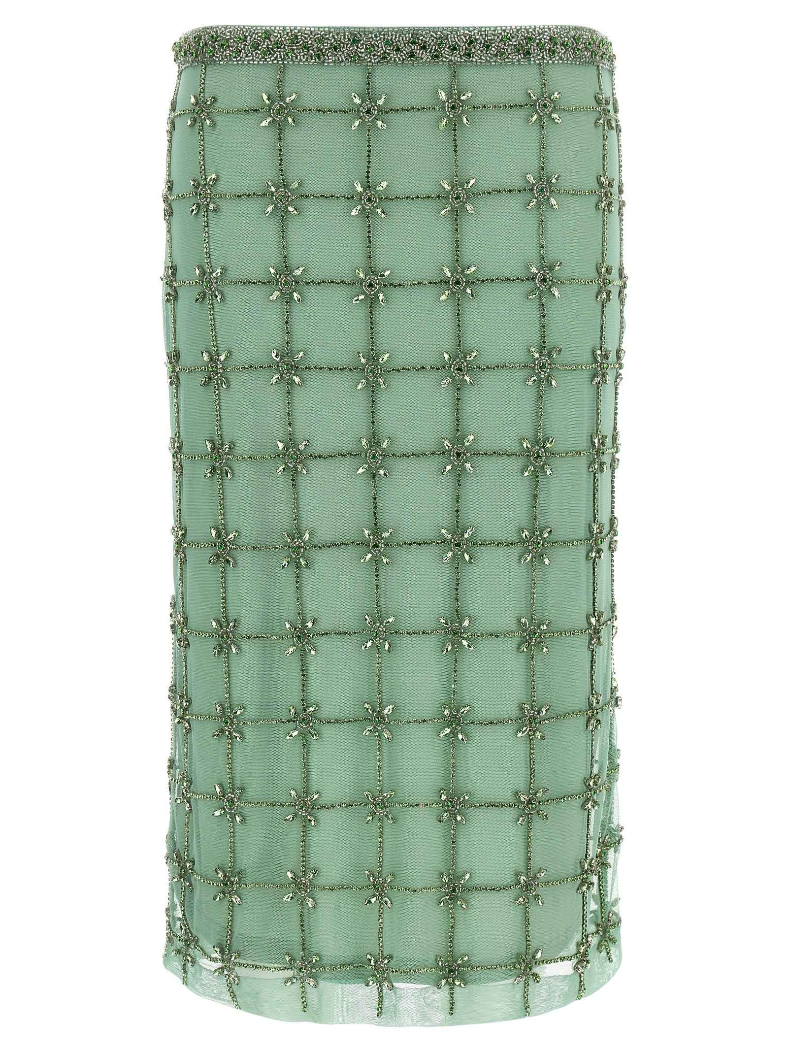 PINKO Bicolor Polyester Midi Skirt