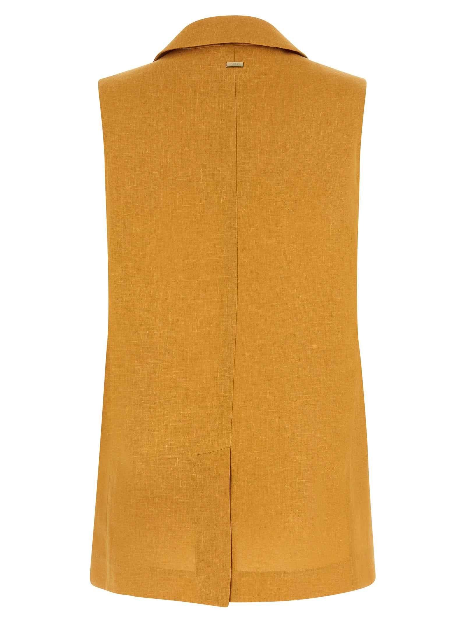 Herno Bicolor Linen Sleeveless Jacket