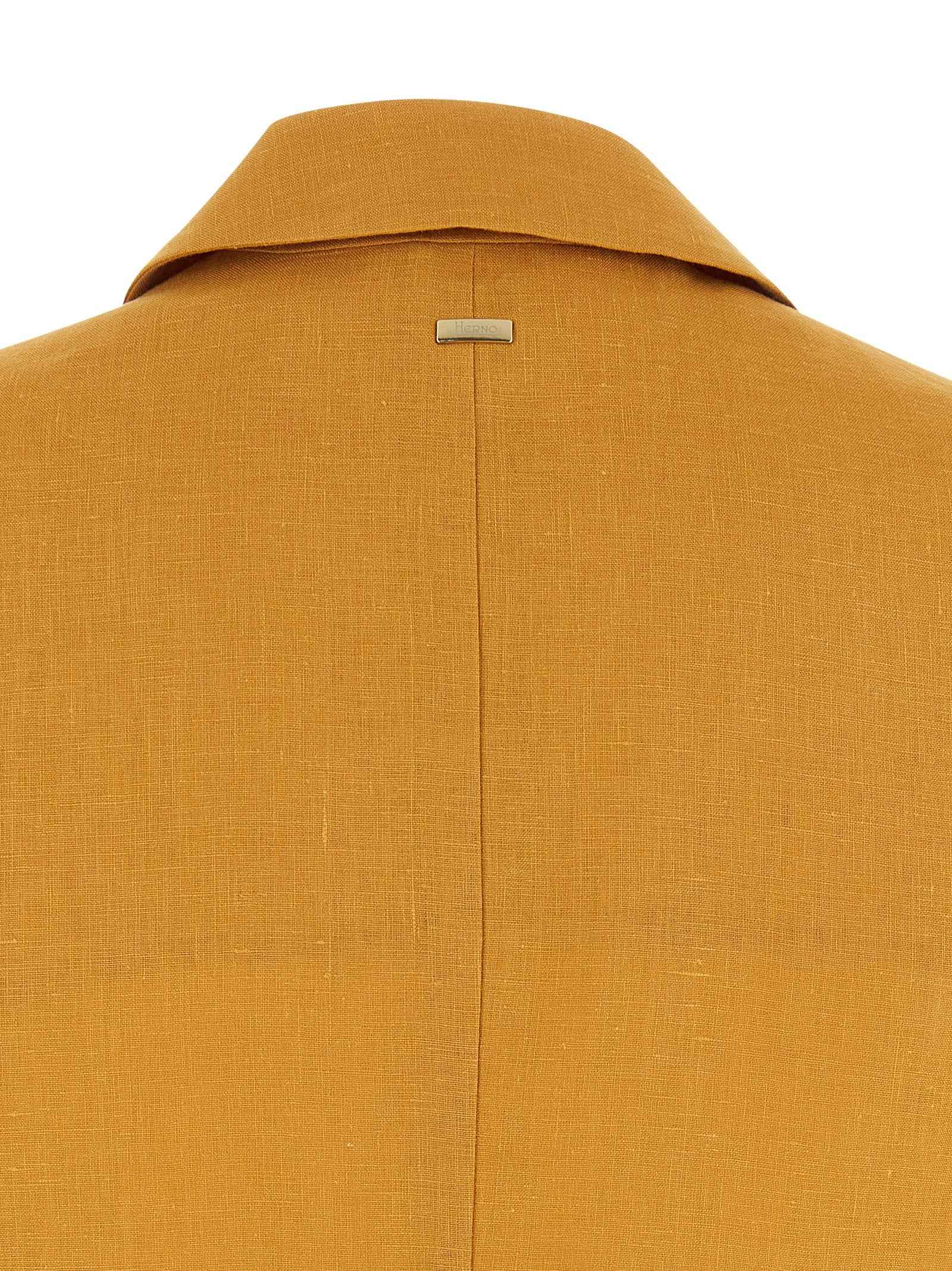 Herno Bicolor Linen Sleeveless Jacket
