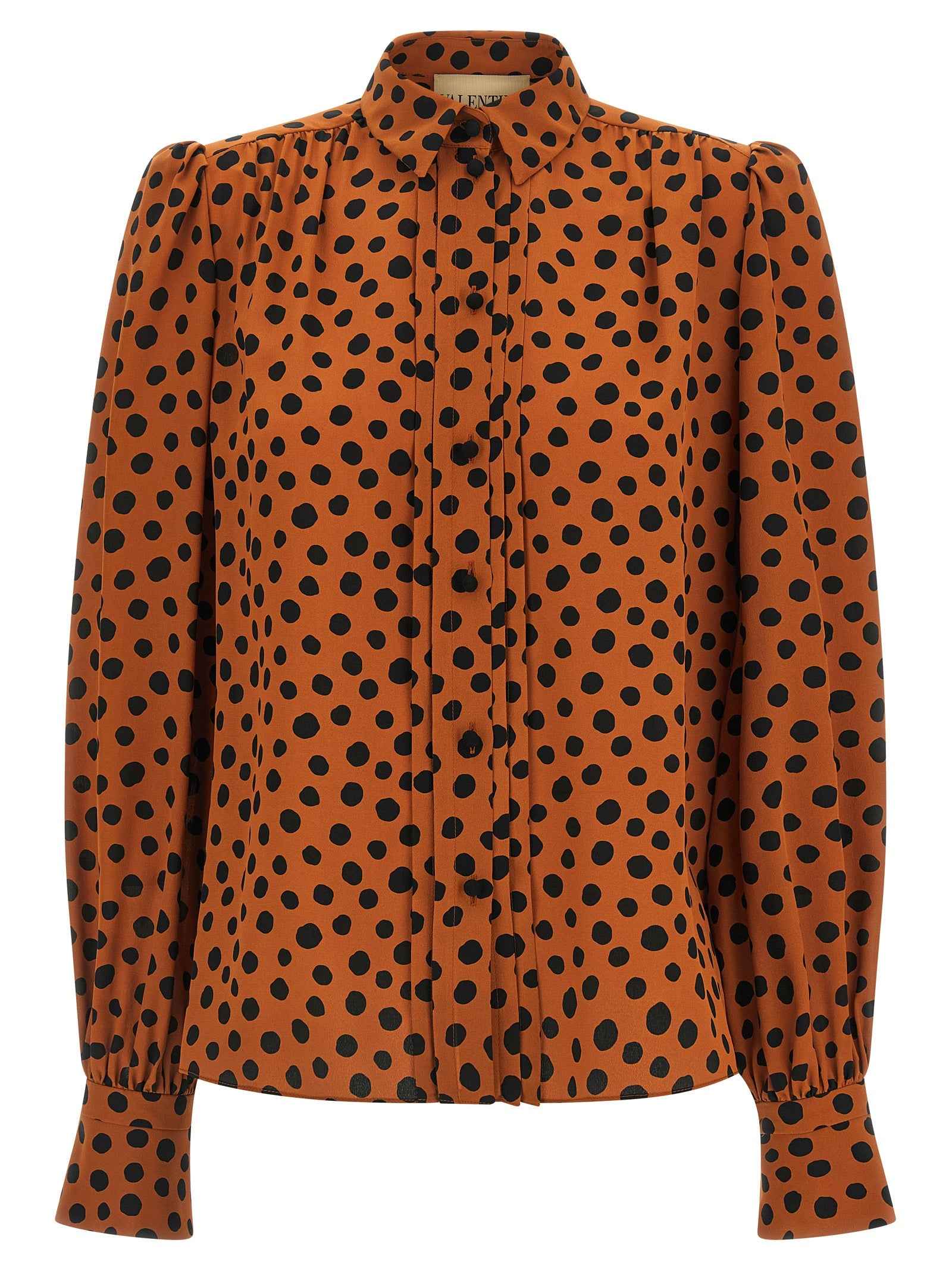 Valentino Garavani Orange Silk Blouse