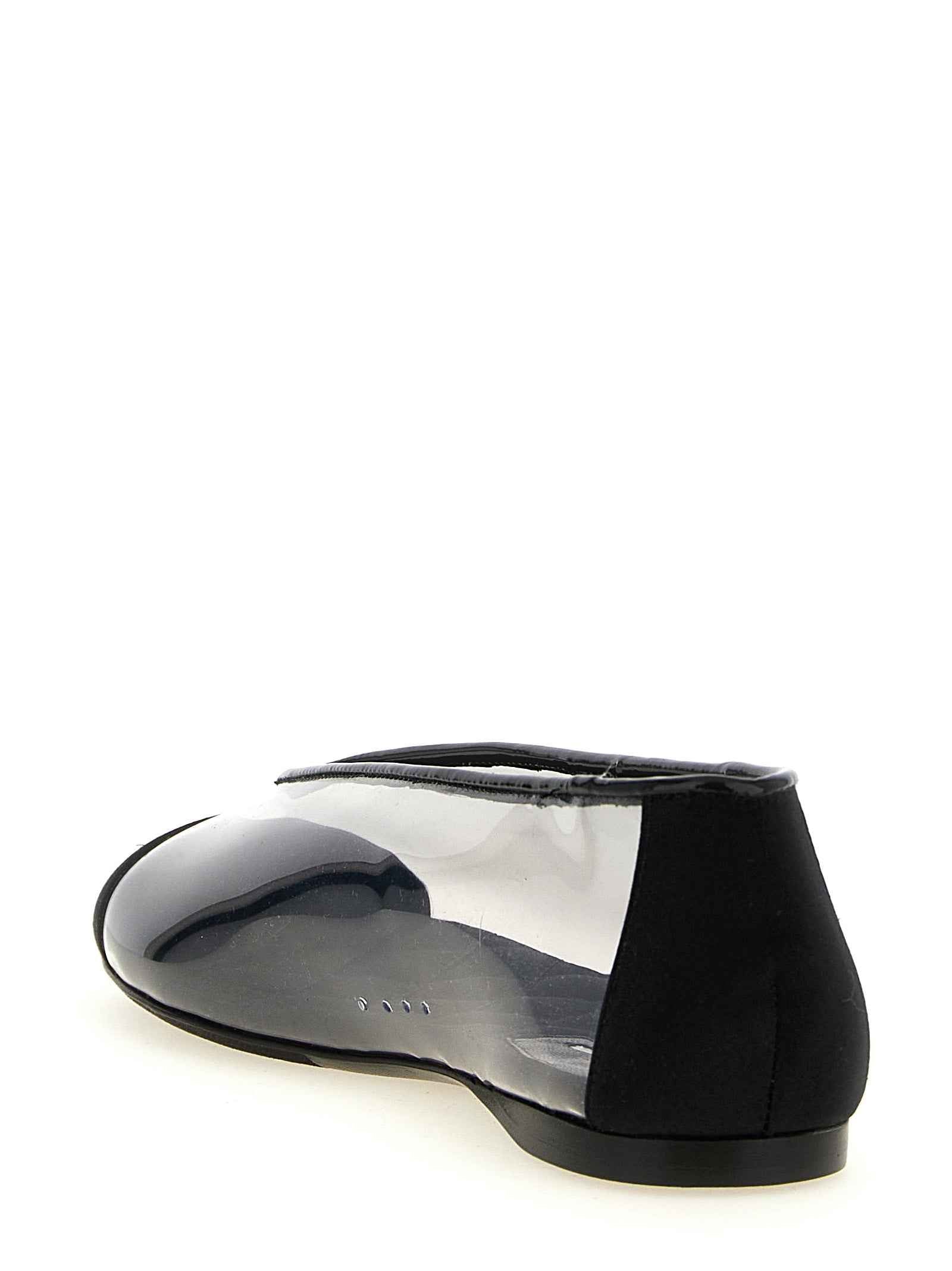 Moschino Black Pvc Ballet Flats