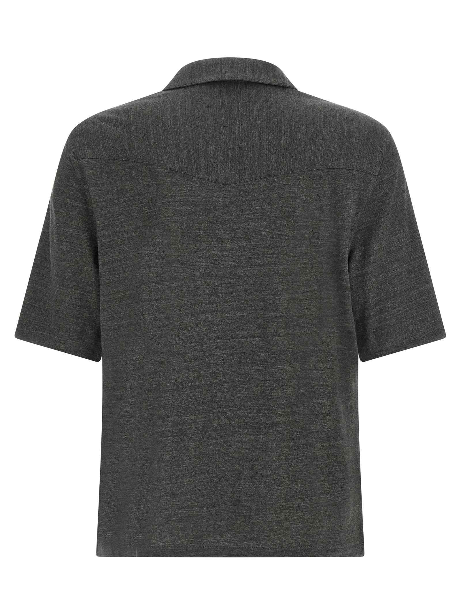 Brunello Cucinelli Gray Linen Blouse
