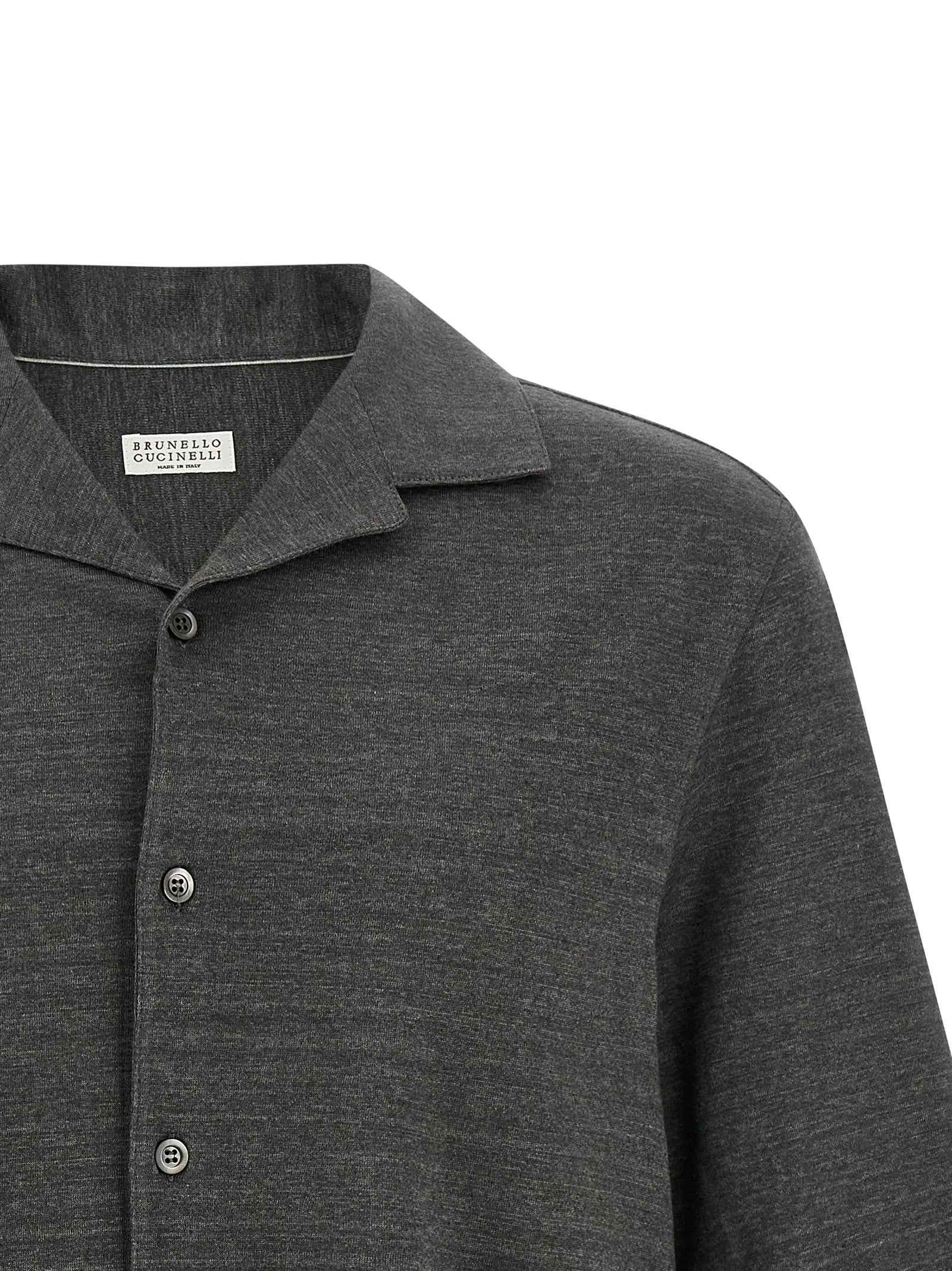 Brunello Cucinelli Gray Linen Blouse