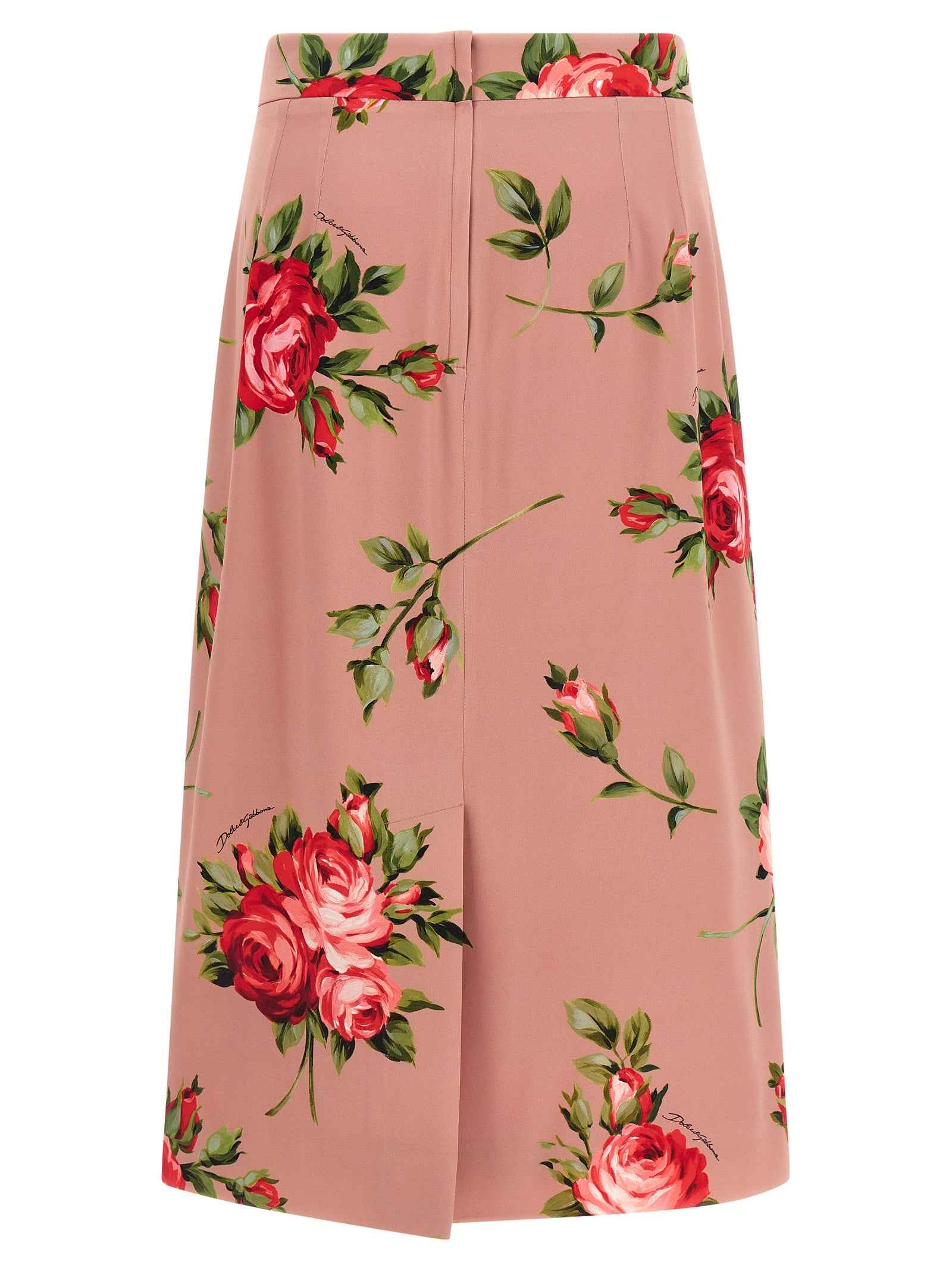 Dolce & Gabbana Multicolor Silk Midi Skirt
