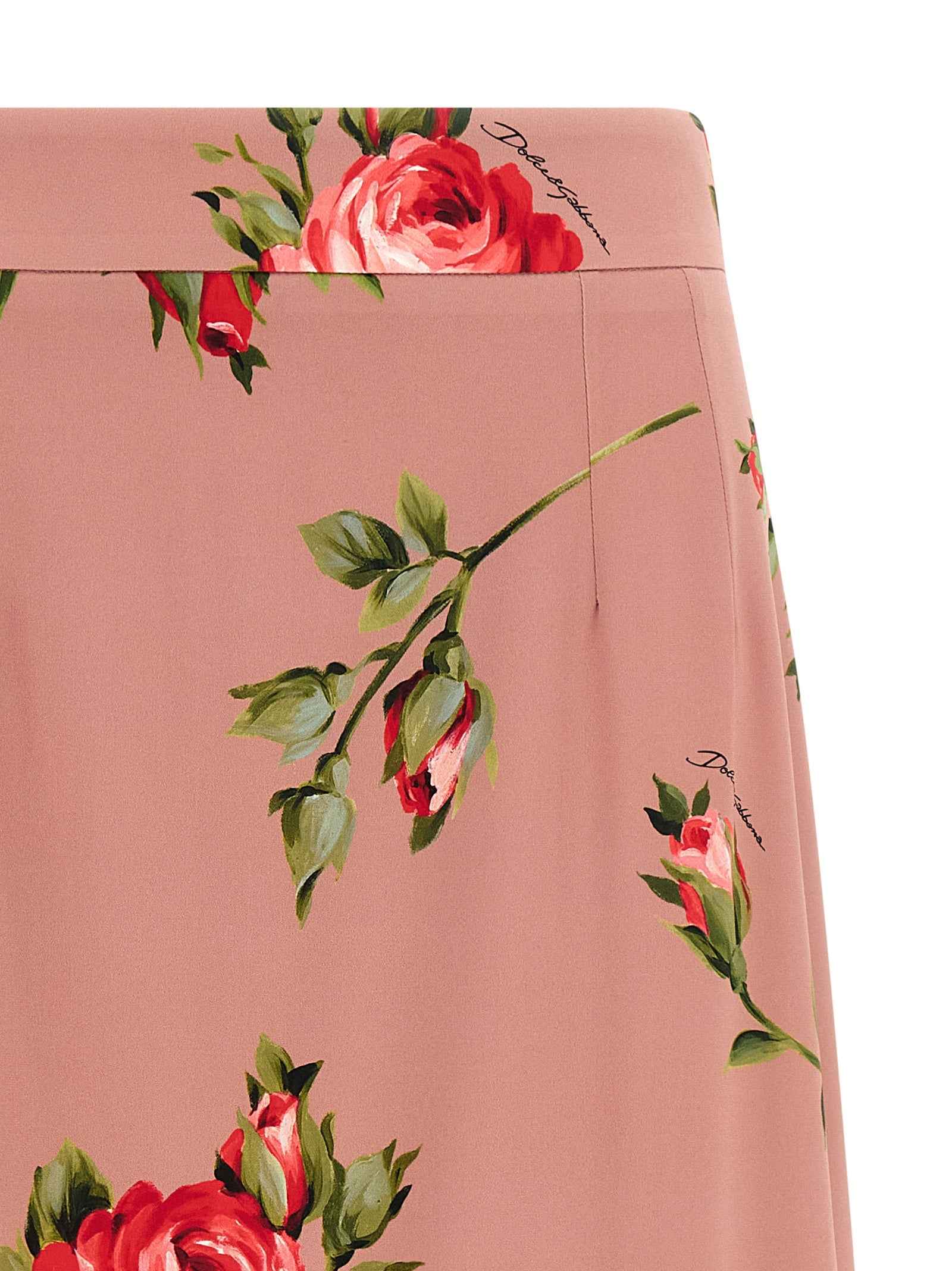 Dolce & Gabbana Multicolor Silk Midi Skirt