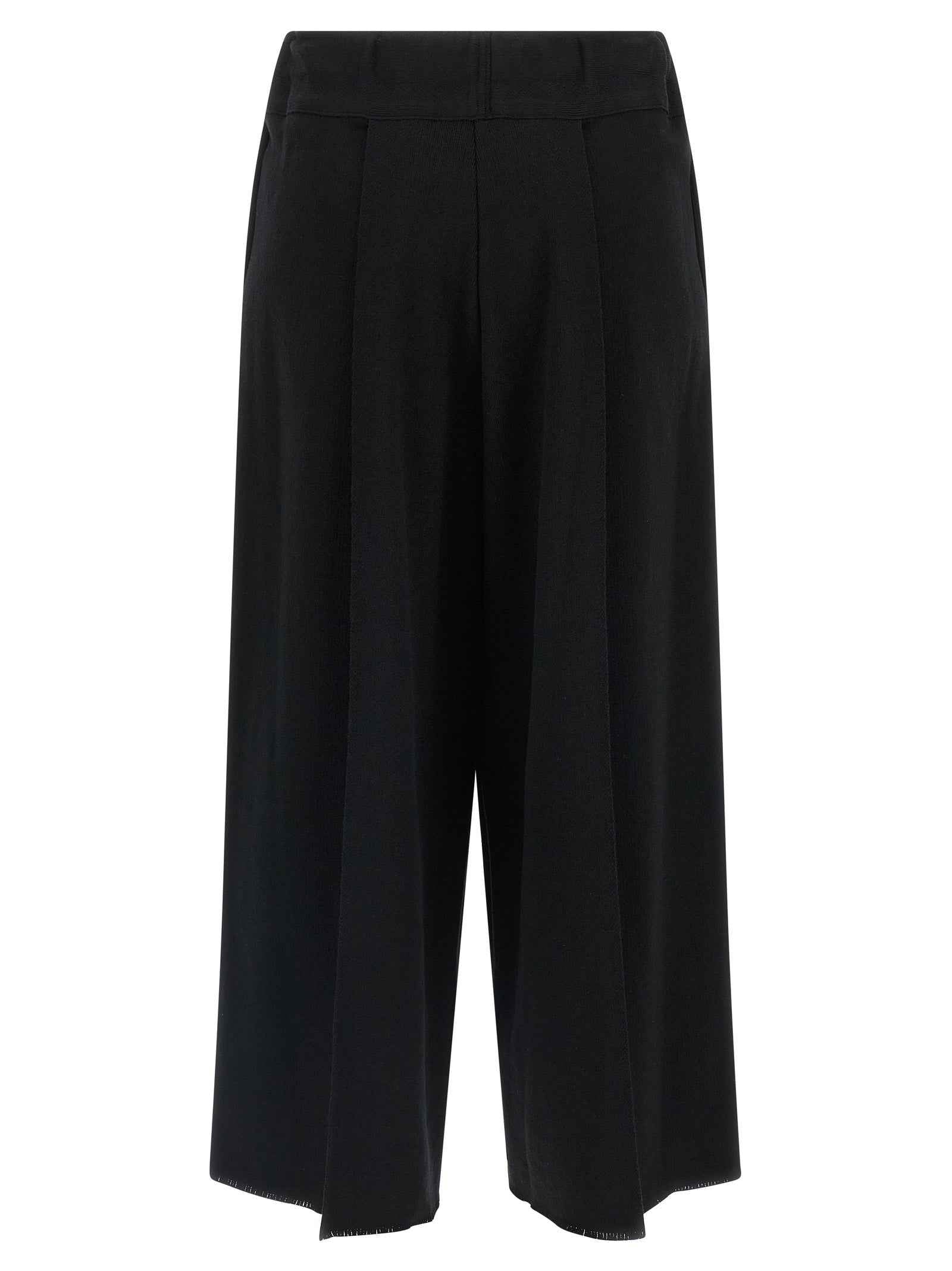 Issey Miyake Black Cotton Casual Pants