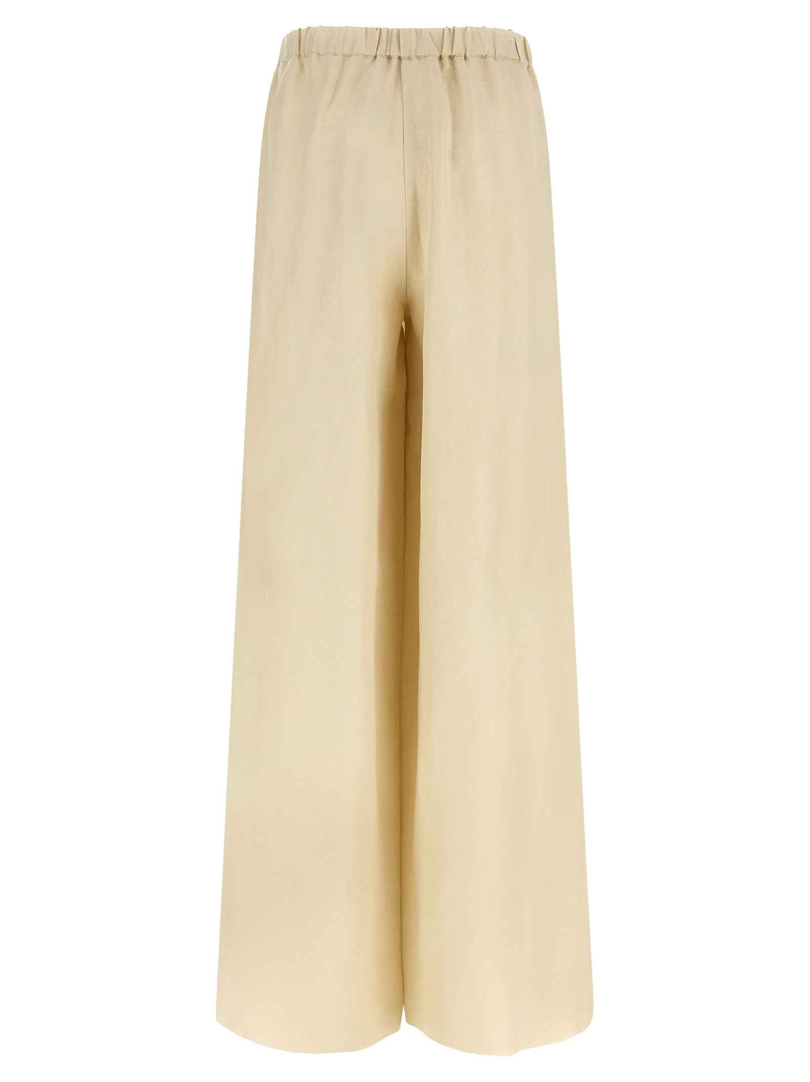 Max Mara Beige Linen Casual Pants