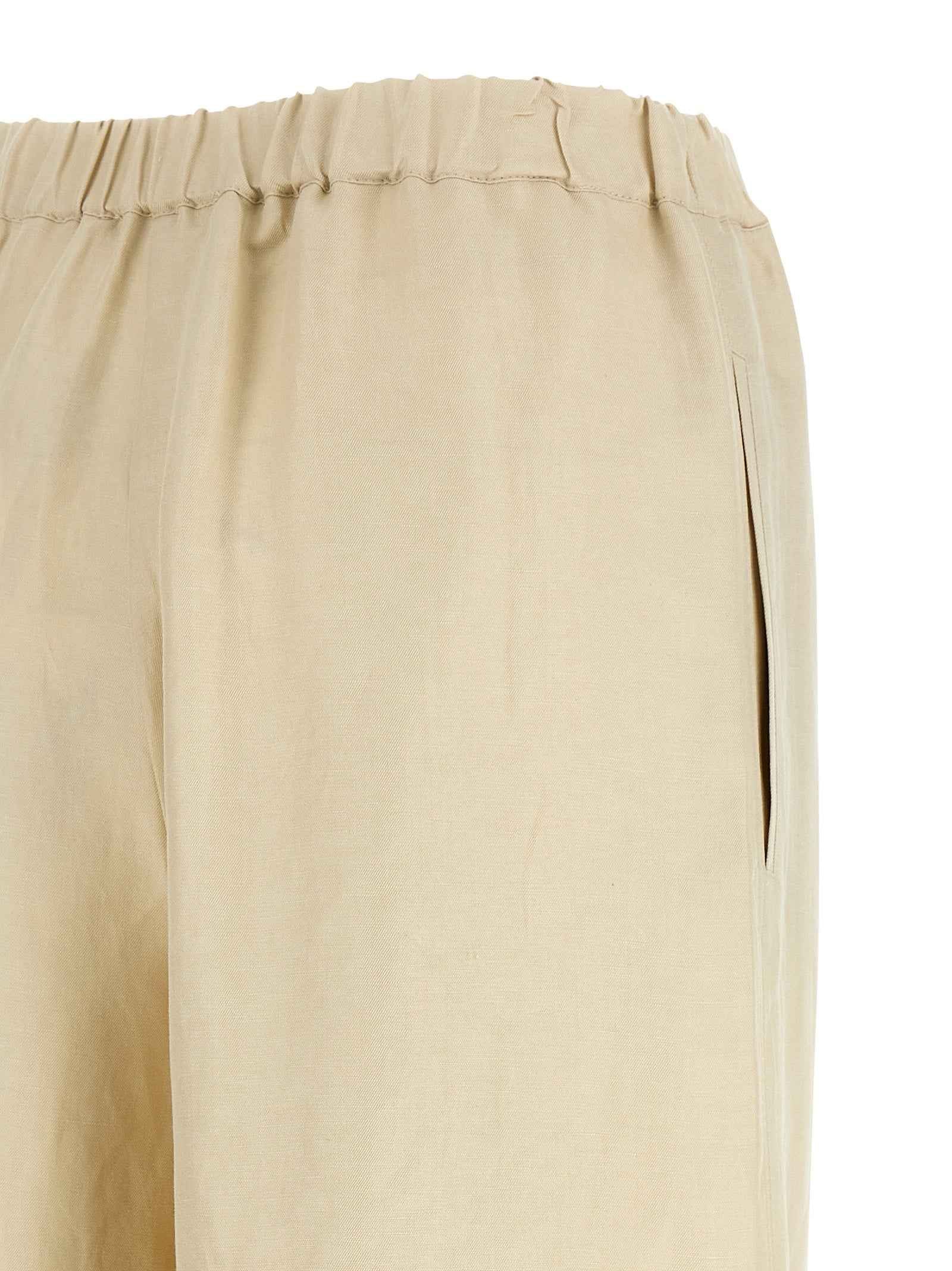 Max Mara Beige Linen Casual Pants