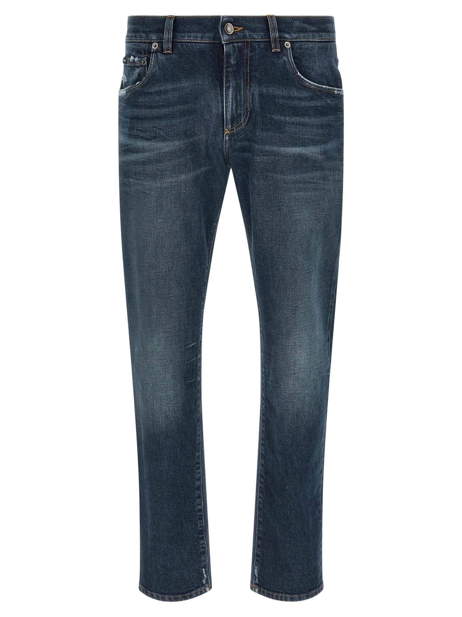 Dolce & Gabbana Blue Cotton Jeans Denim