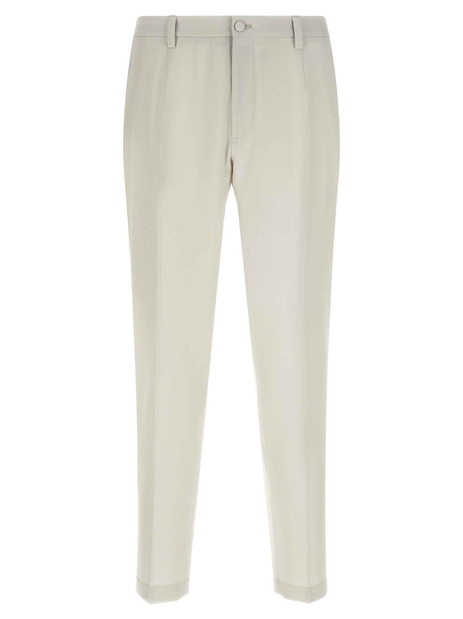 Dolce & Gabbana Beige Virgin Wool Dress Pants