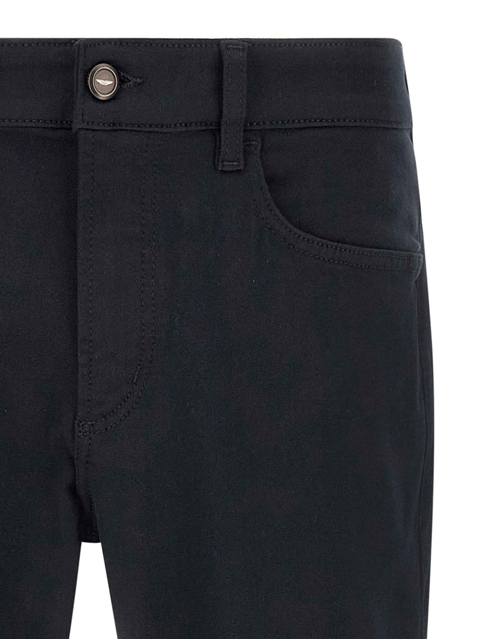 Hugo Boss Blue Polyester Straight-Leg Jeans