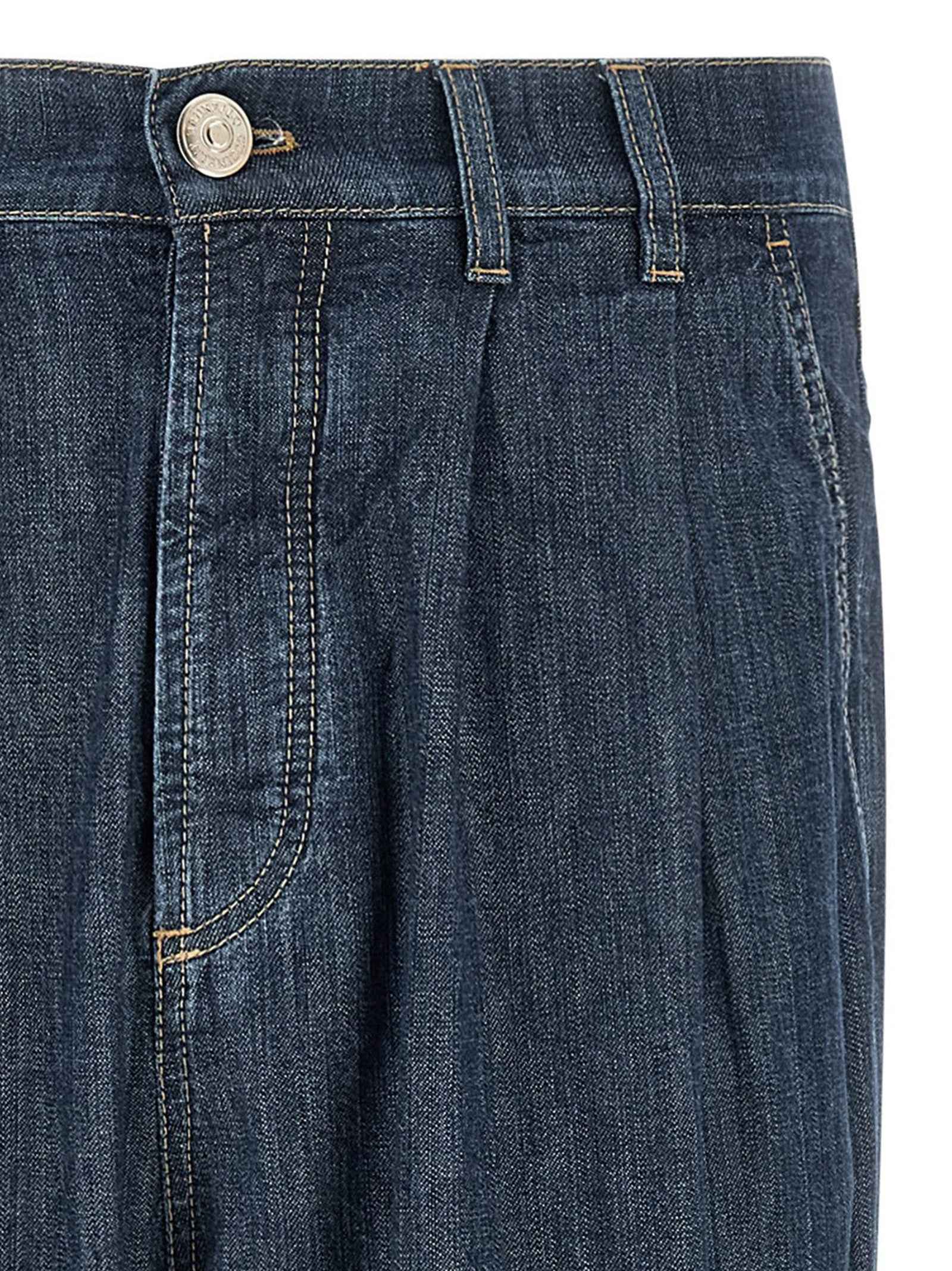 Brunello Cucinelli Blue Cotton Straight-Leg Jeans
