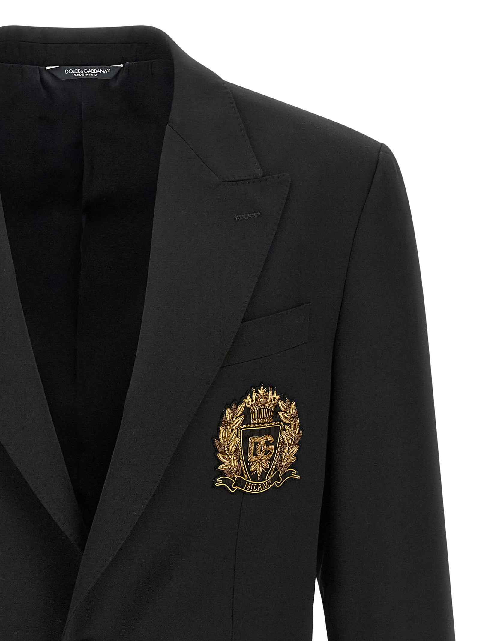 Dolce & Gabbana Black Virgin Wool Blazer