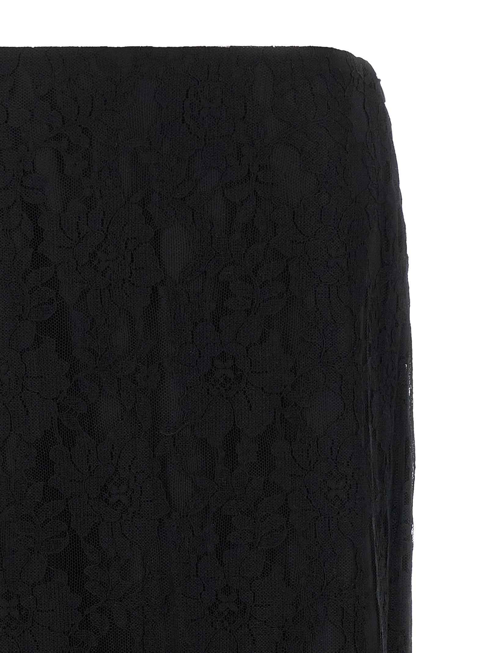 Valentino Garavani Black Cotton Midi Skirt