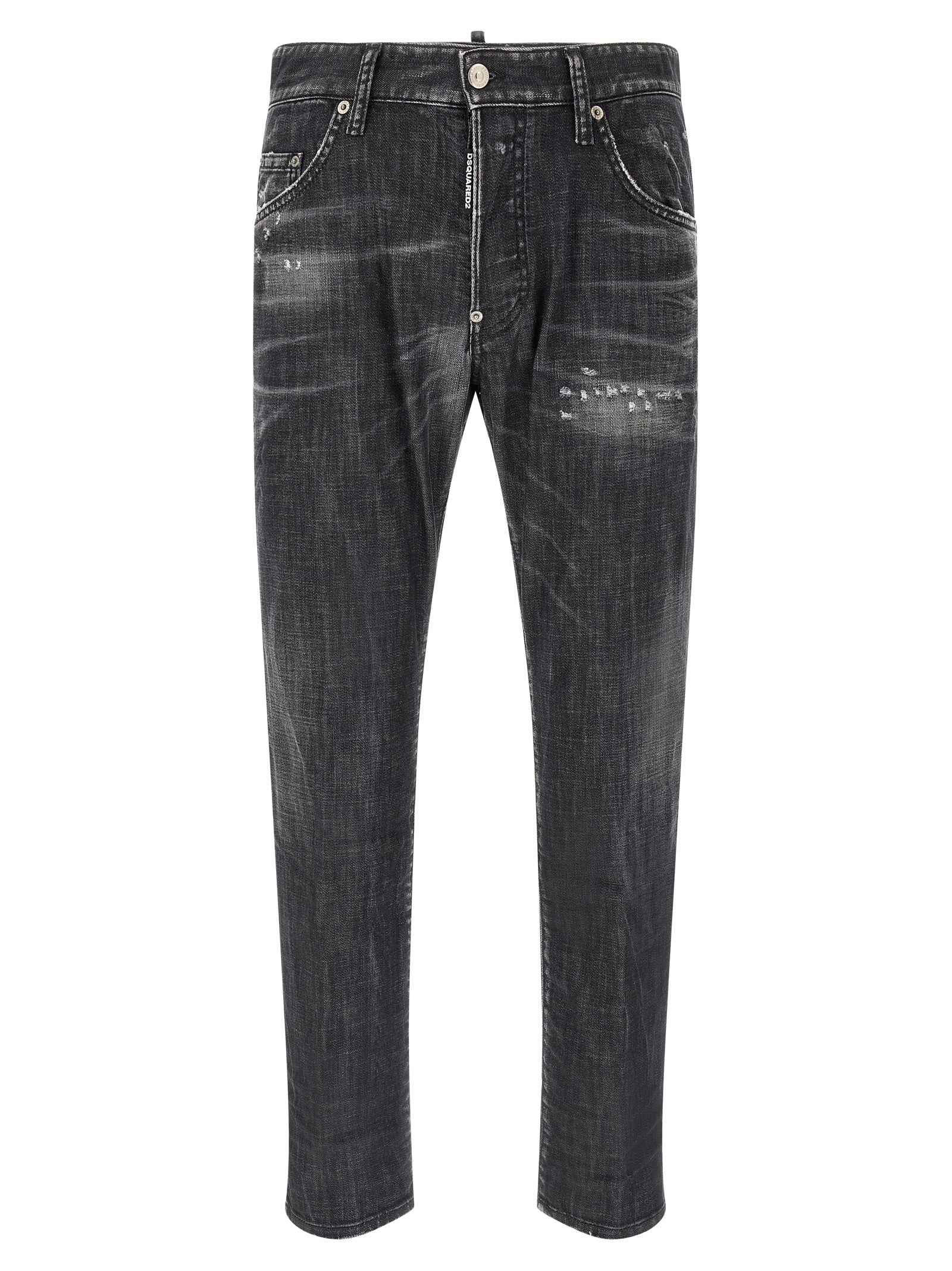 Dsquared² Gray Cotton Relaxed Fit Jeans