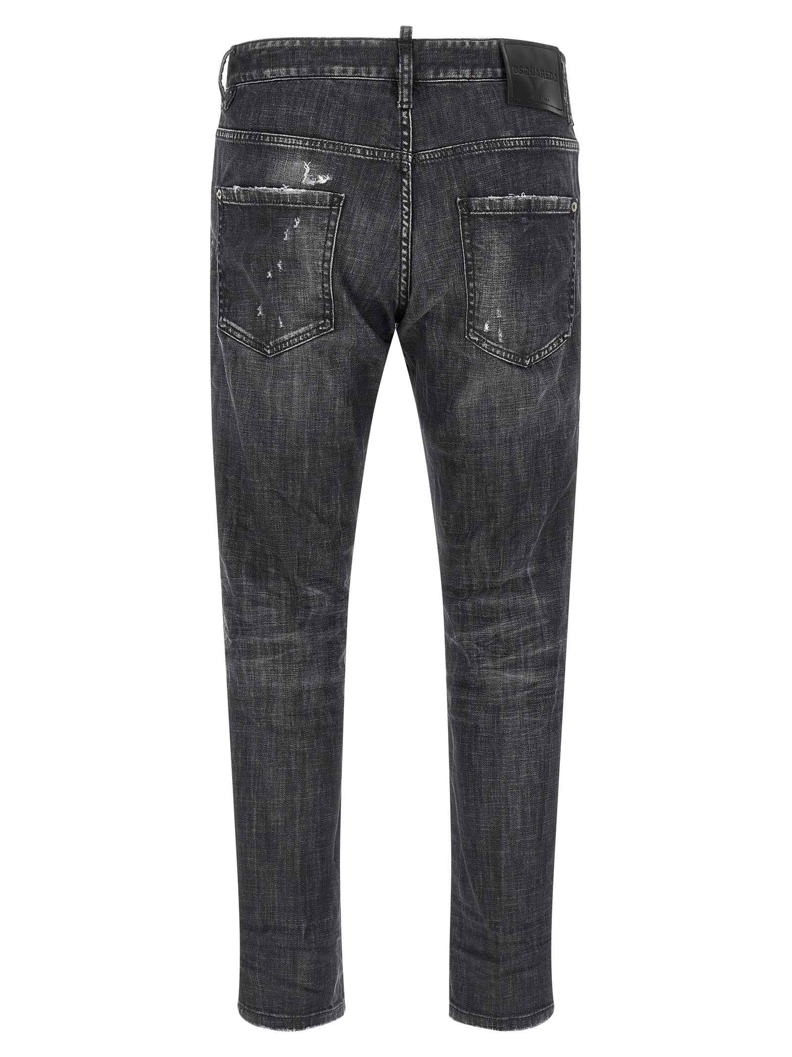 Dsquared² Gray Cotton Relaxed Fit Jeans