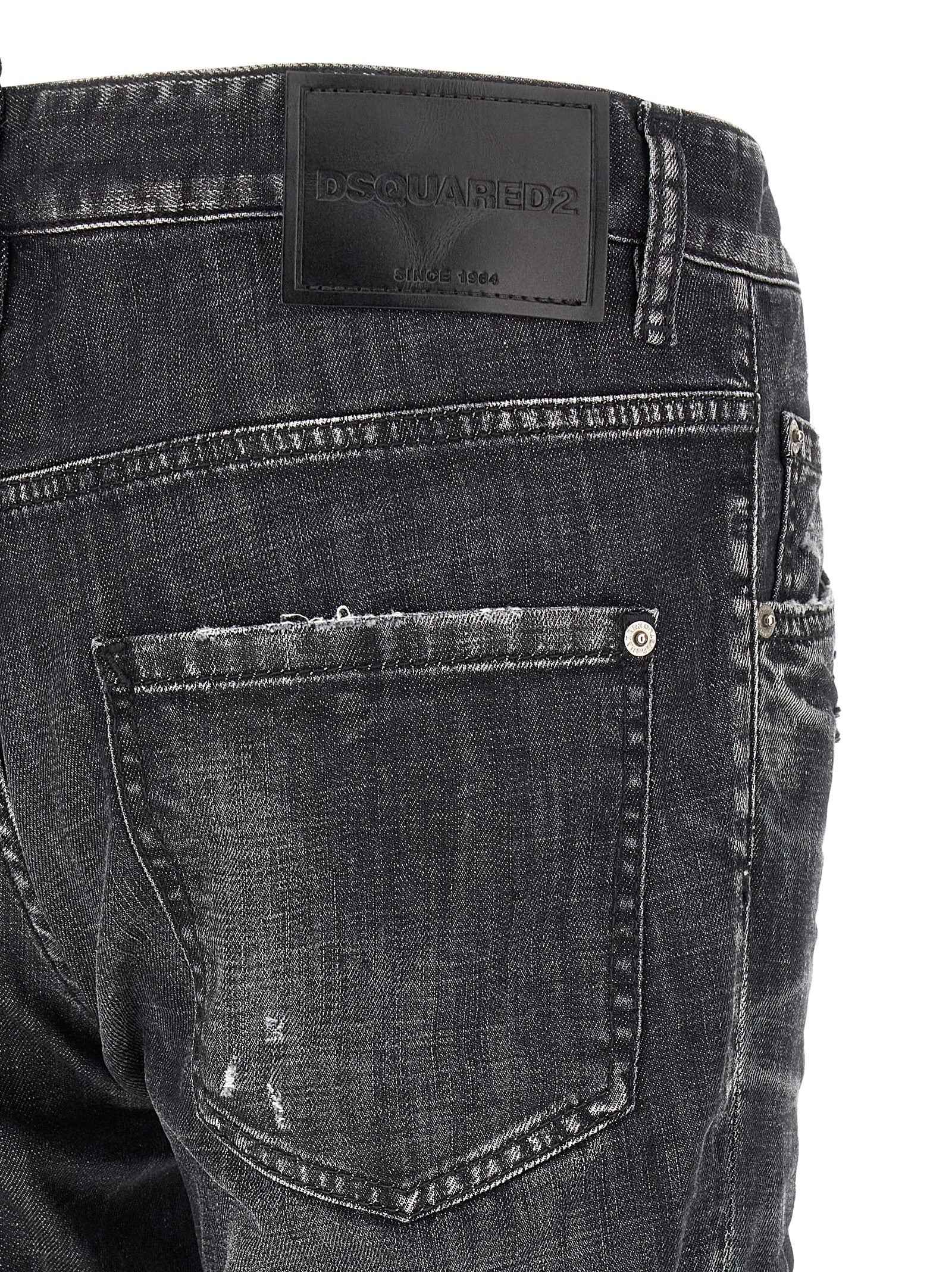 Dsquared² Gray Cotton Relaxed Fit Jeans